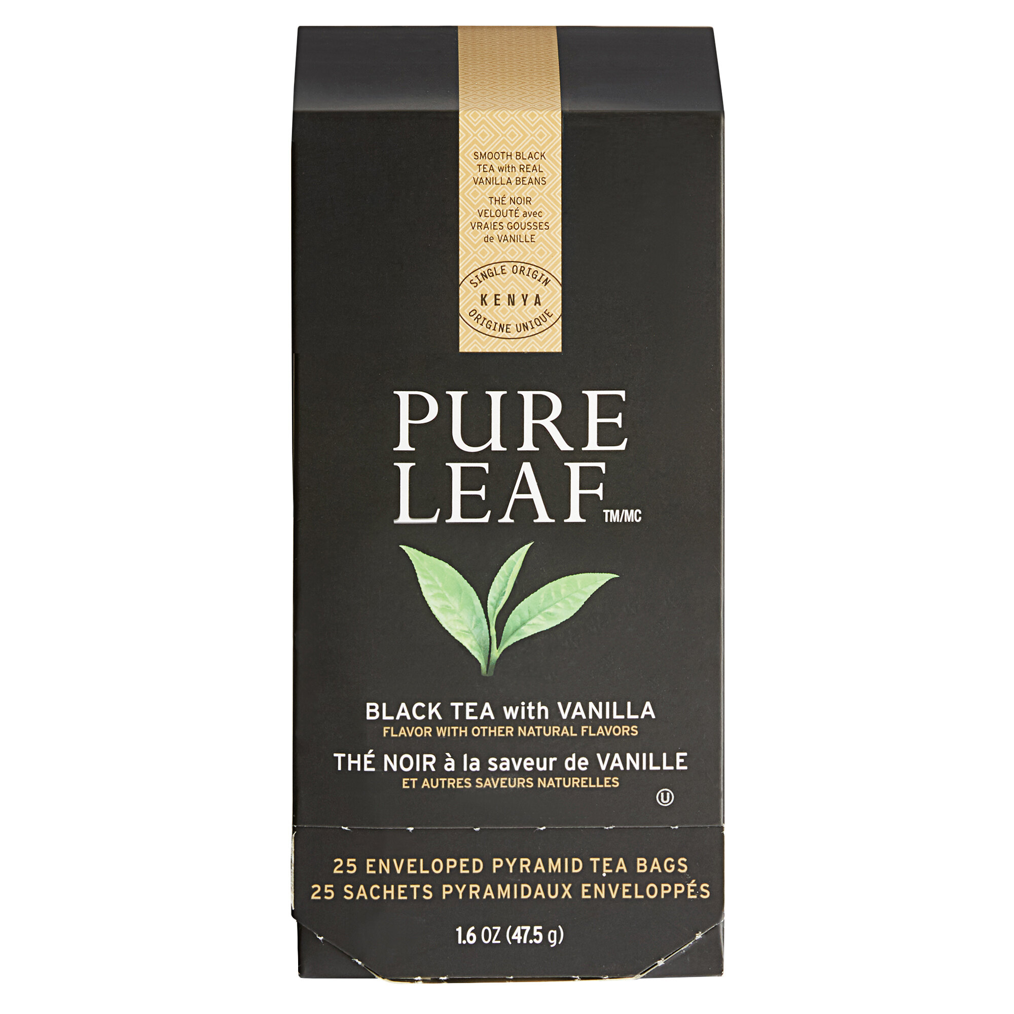 Pure Leaf Organic Black Tea With Vanilla Pyramid Tea Sachets 25box 1663