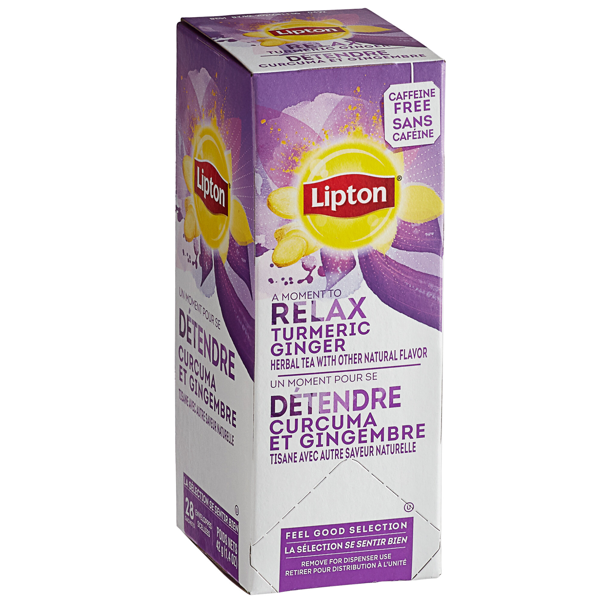 Lipton Turmeric Ginger Herbal Tea Bags 28/Box