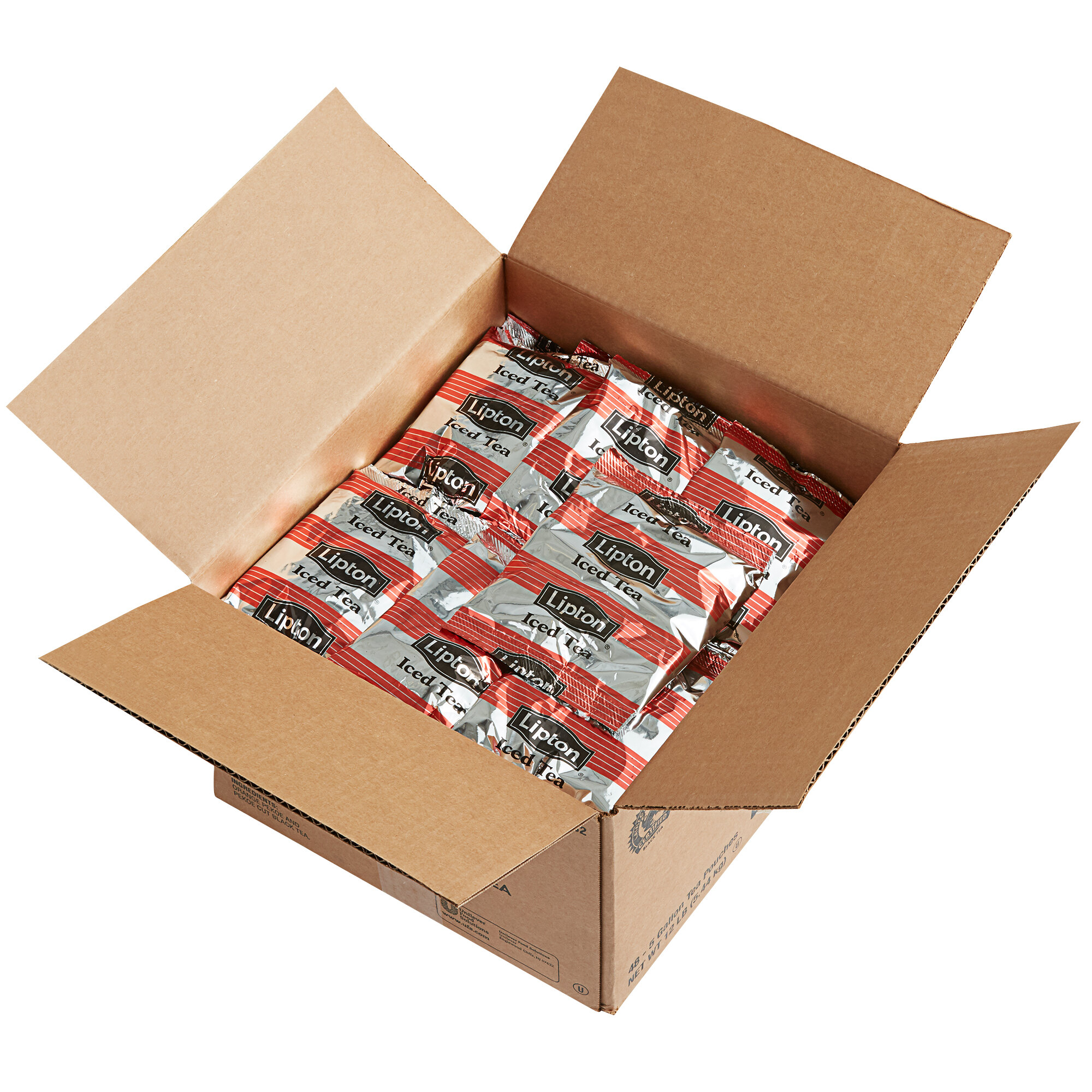 Lipton 5 Gallon Black Loose Leaf Iced Tea Packet 48/Case