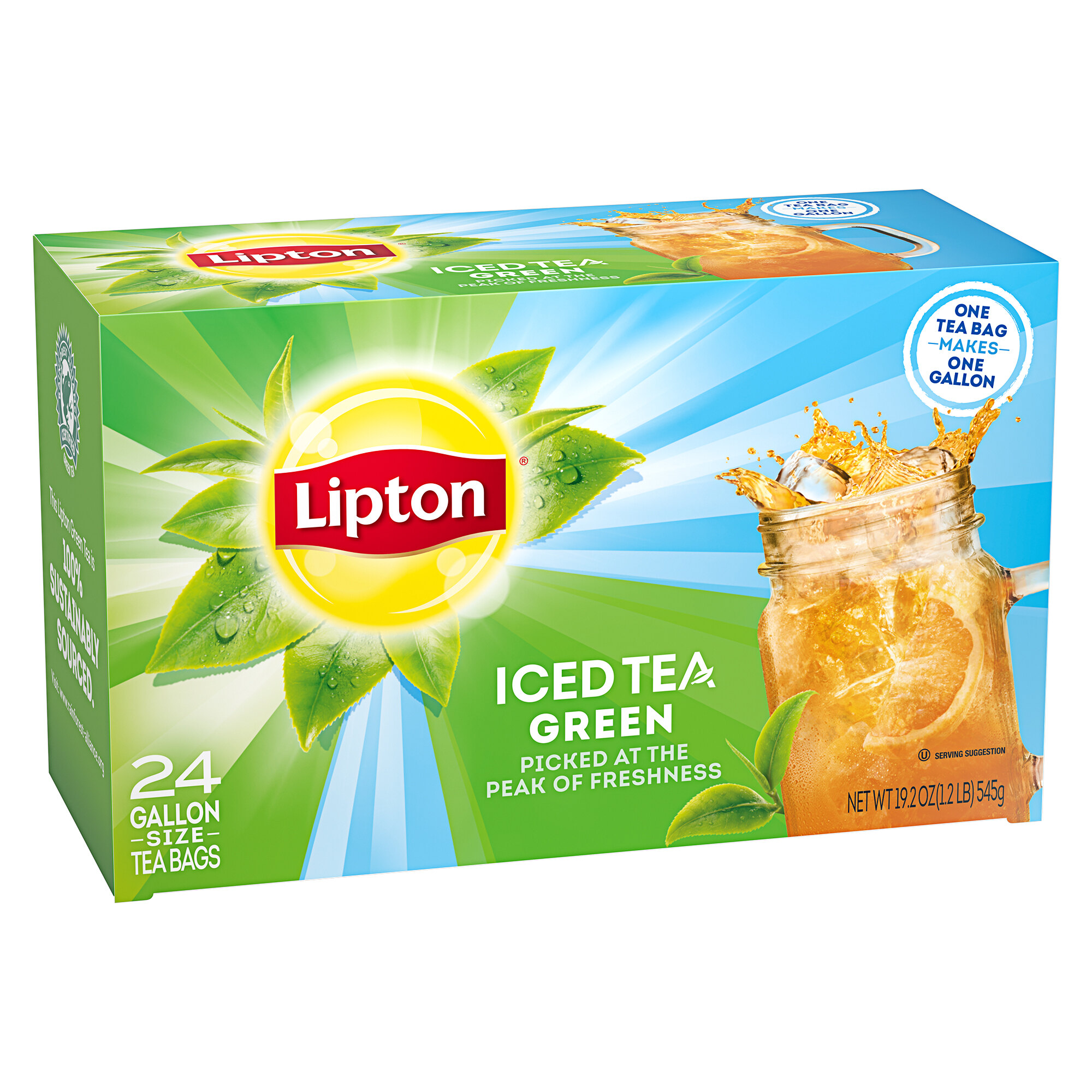 Lipton Count Pack Gallon Green Iced Tea Filter Bags Case