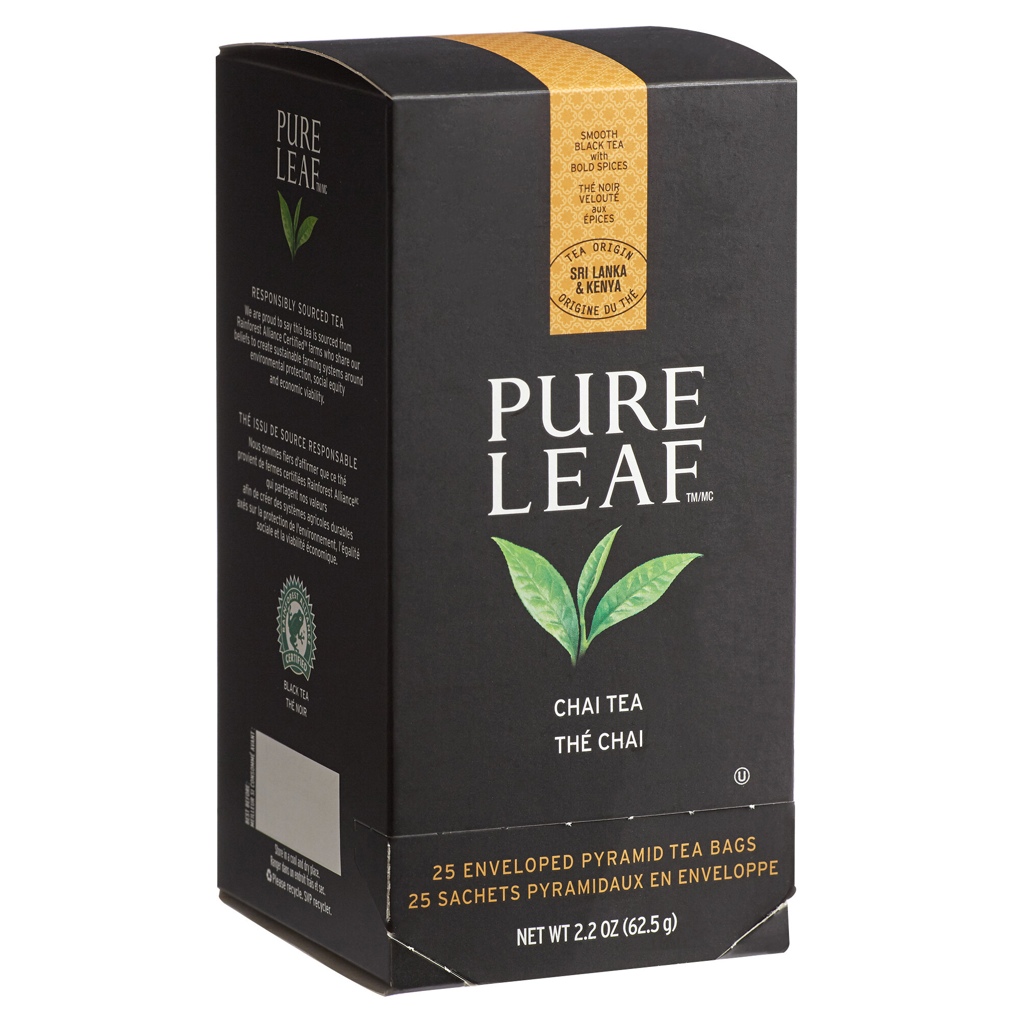 Pure Leaf Organic Chai Pyramid Tea Sachets 25box 4839