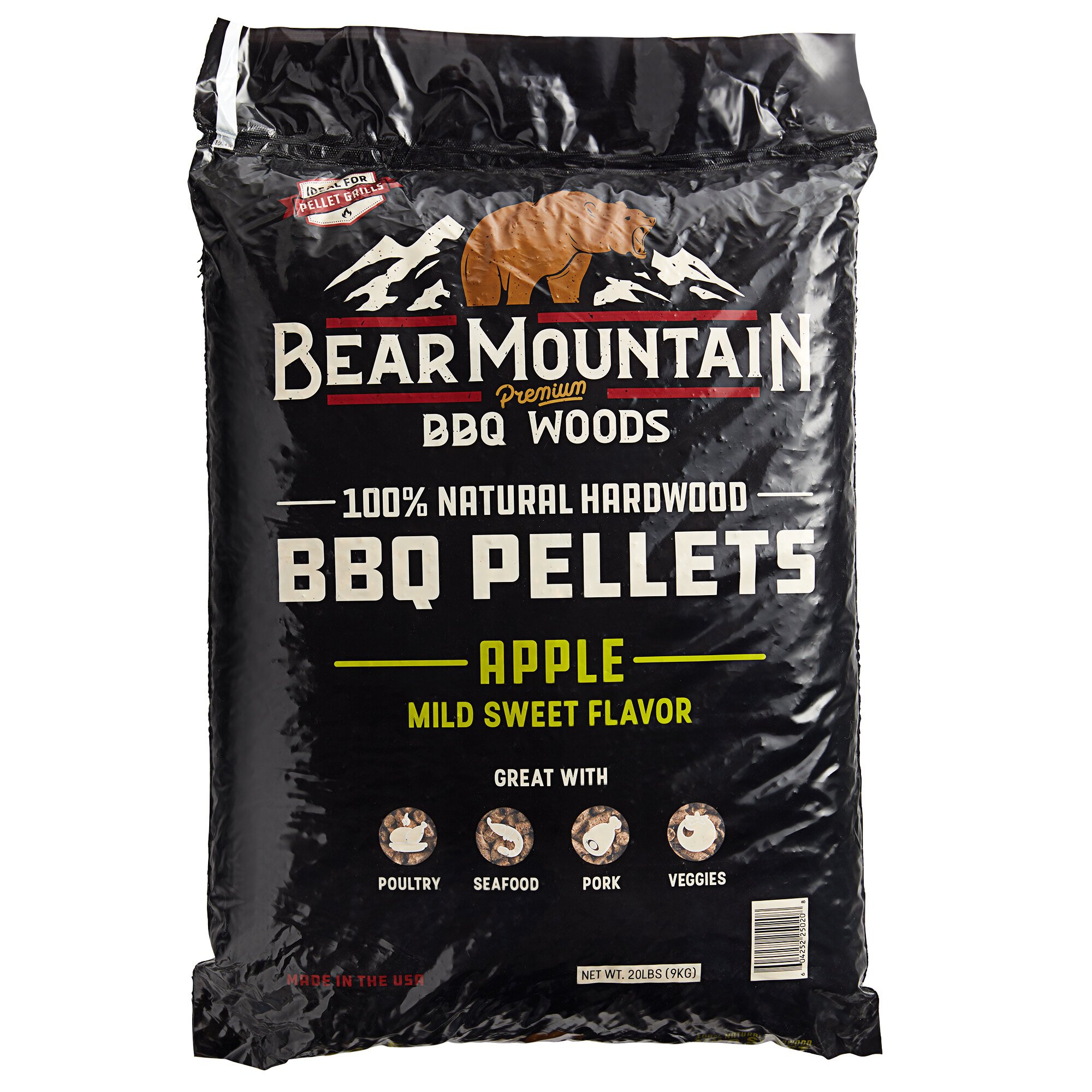 Bear Mountain Natural Hardwood Apple Bbq Pellets Lb