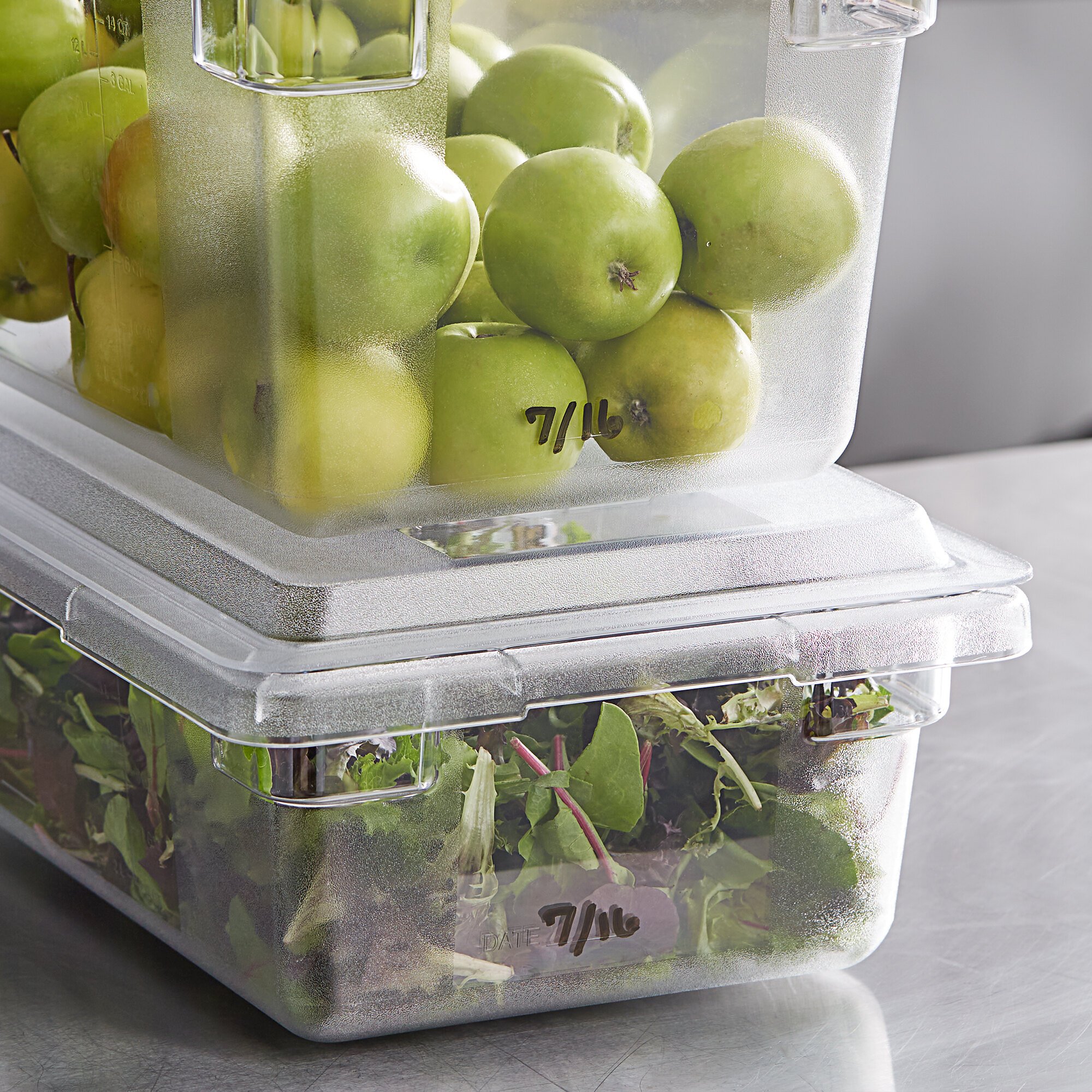 Vigor 18" x 12" x 6" Clear Polycarbonate Food Storage Box