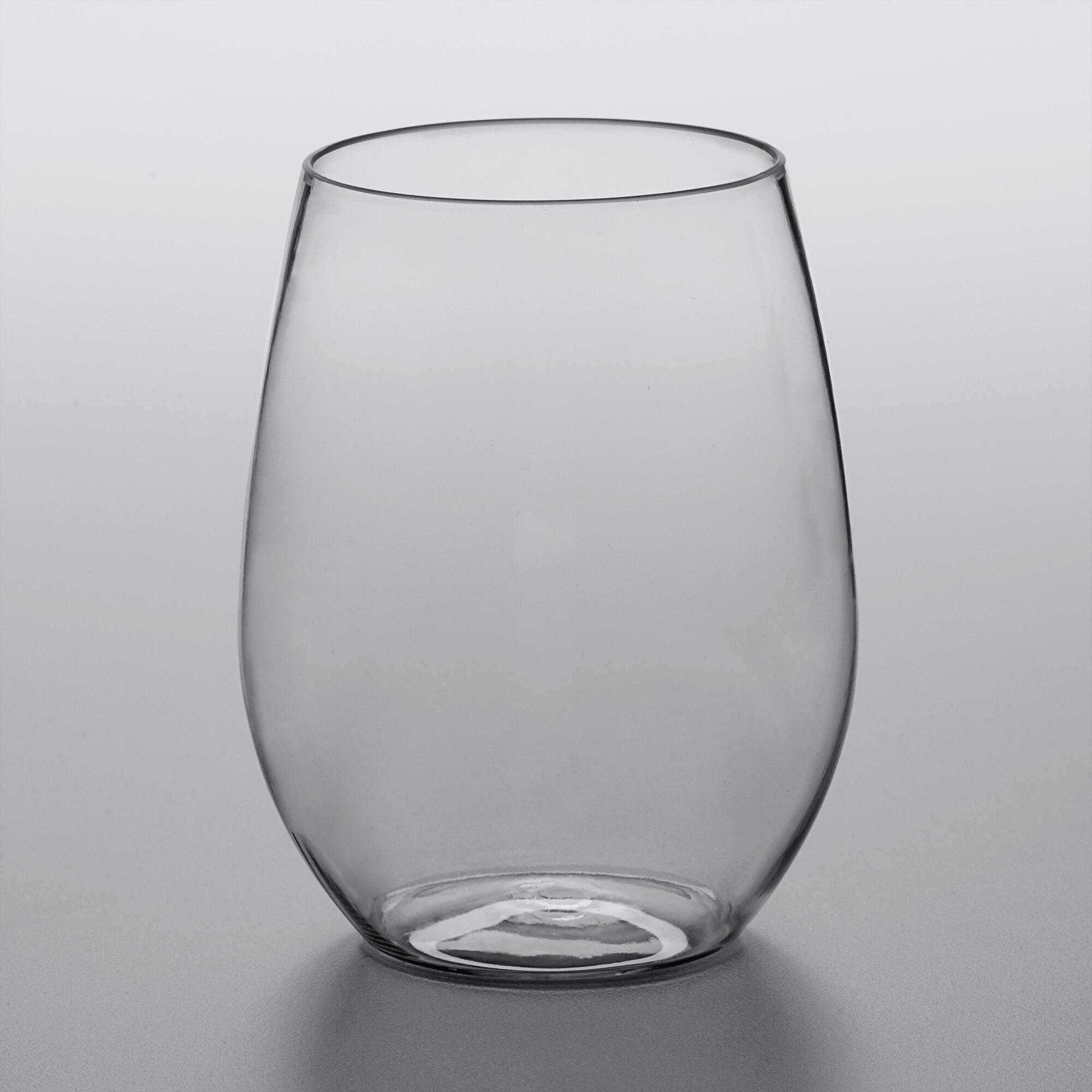 Visions 10 Oz Clear Plastic Stemless Wine Glass 64 Case