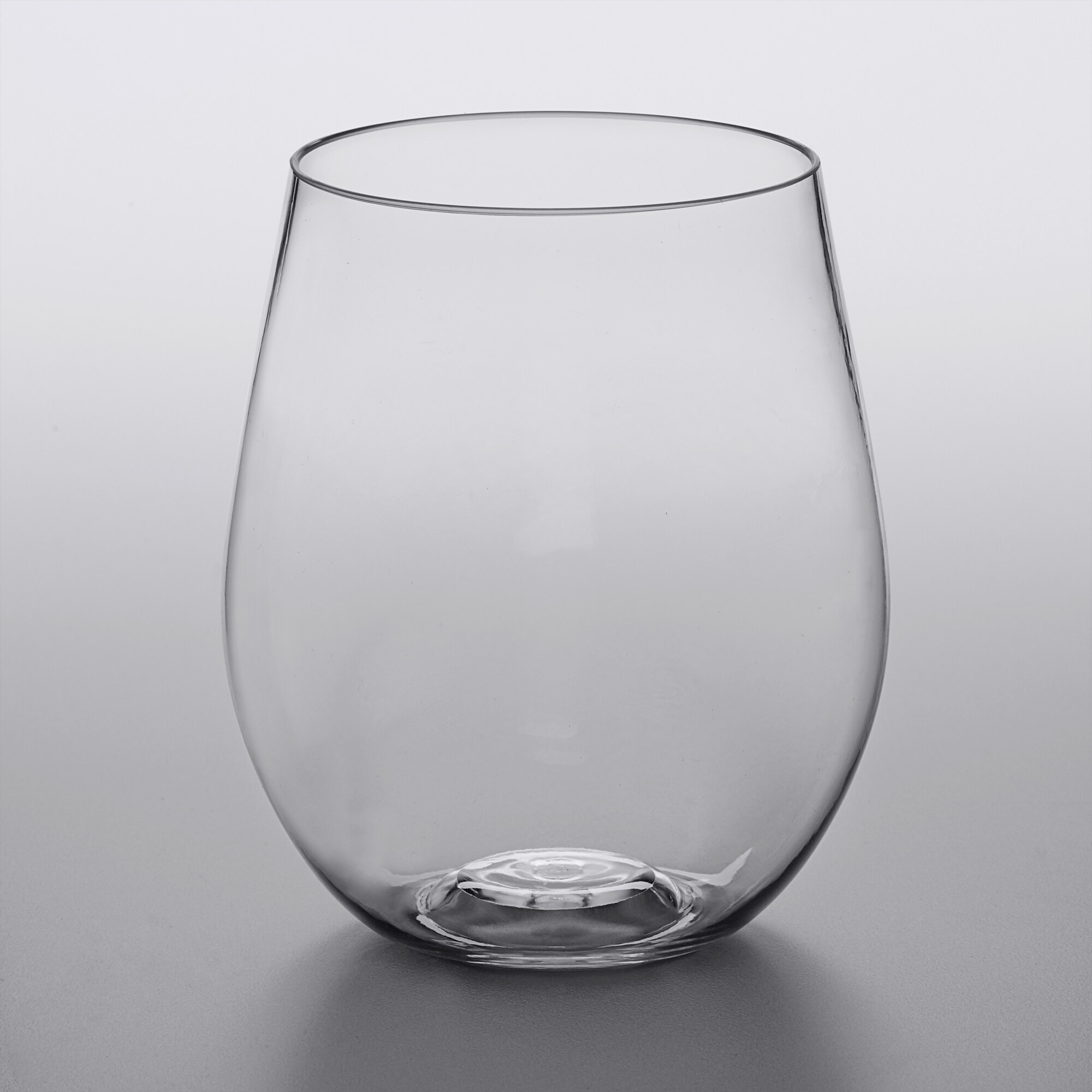 Visions 20 Oz Clear Plastic Stemless Wine Glass 64 Case