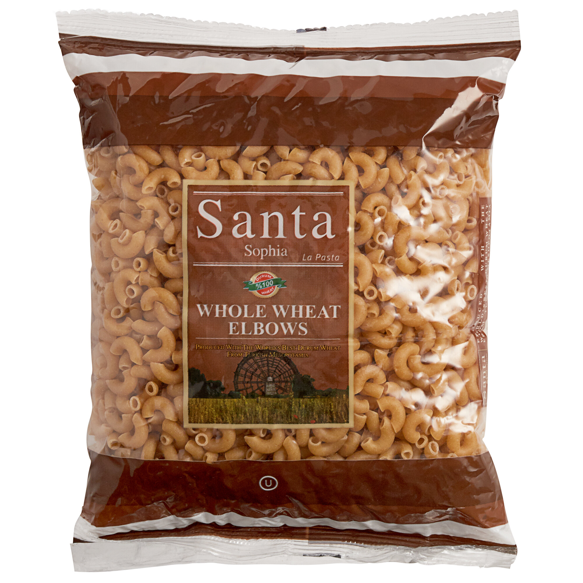 1 lb. Bag Whole Wheat Elbow Macaroni Pasta 20/Case