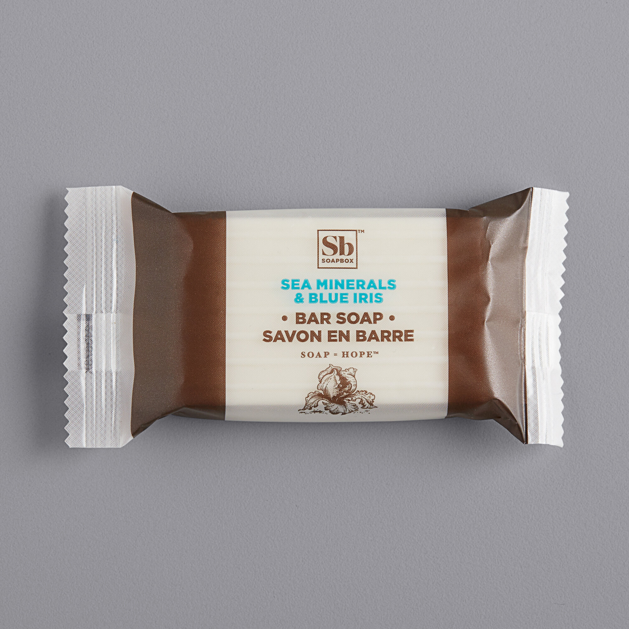 Soapbox 0.96 oz. Sea Minerals and Blue Iris Soap Bar 288/Case