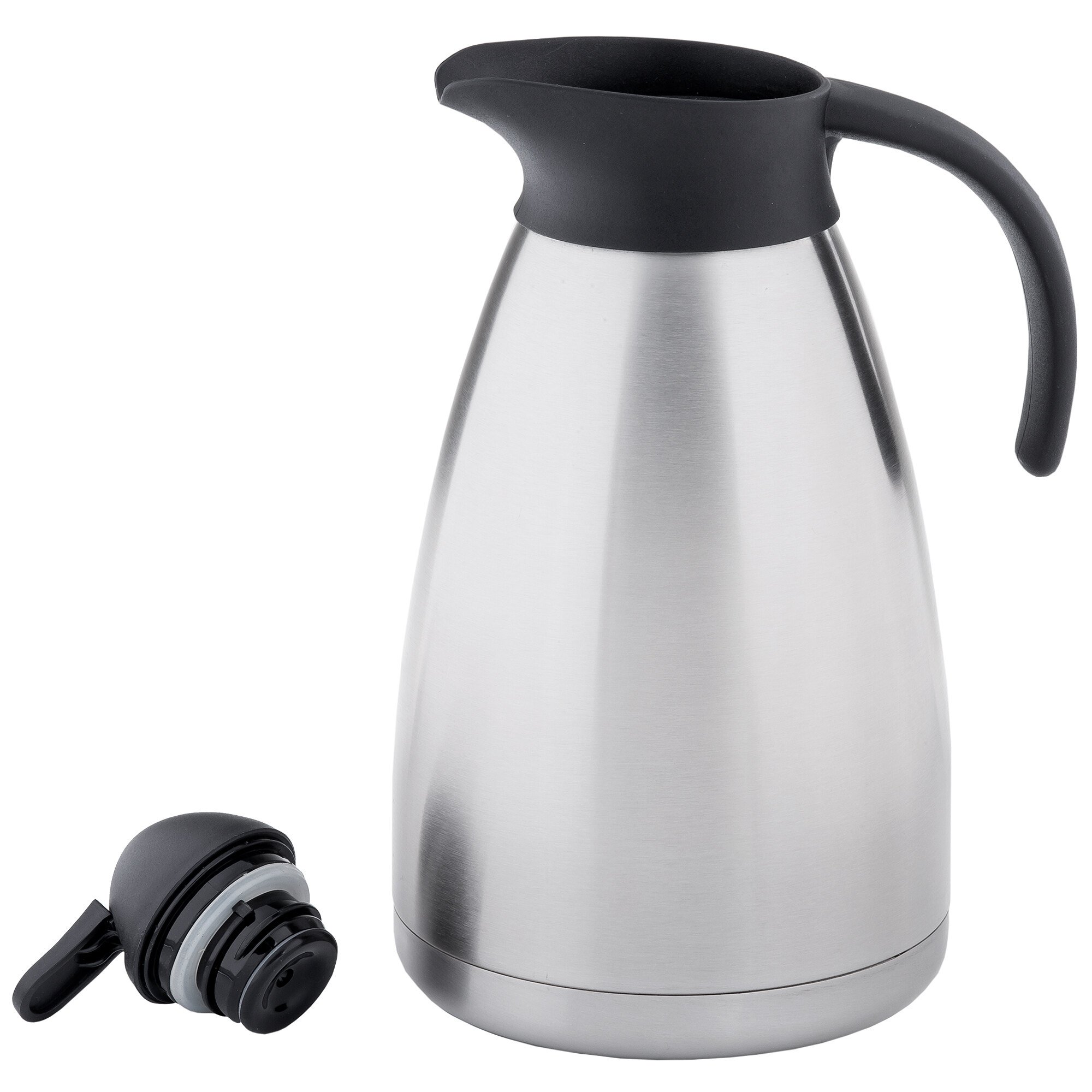 Tablecraft 10297 34 oz. Stainless Steel Insulated Coffee Carafe / Server