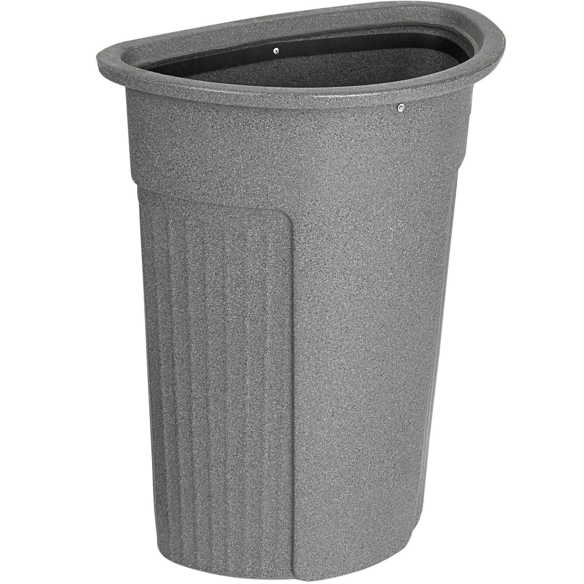 Toter HRC21-00DGG Slimline Graystone 21 Gallon Half Round Trash Can