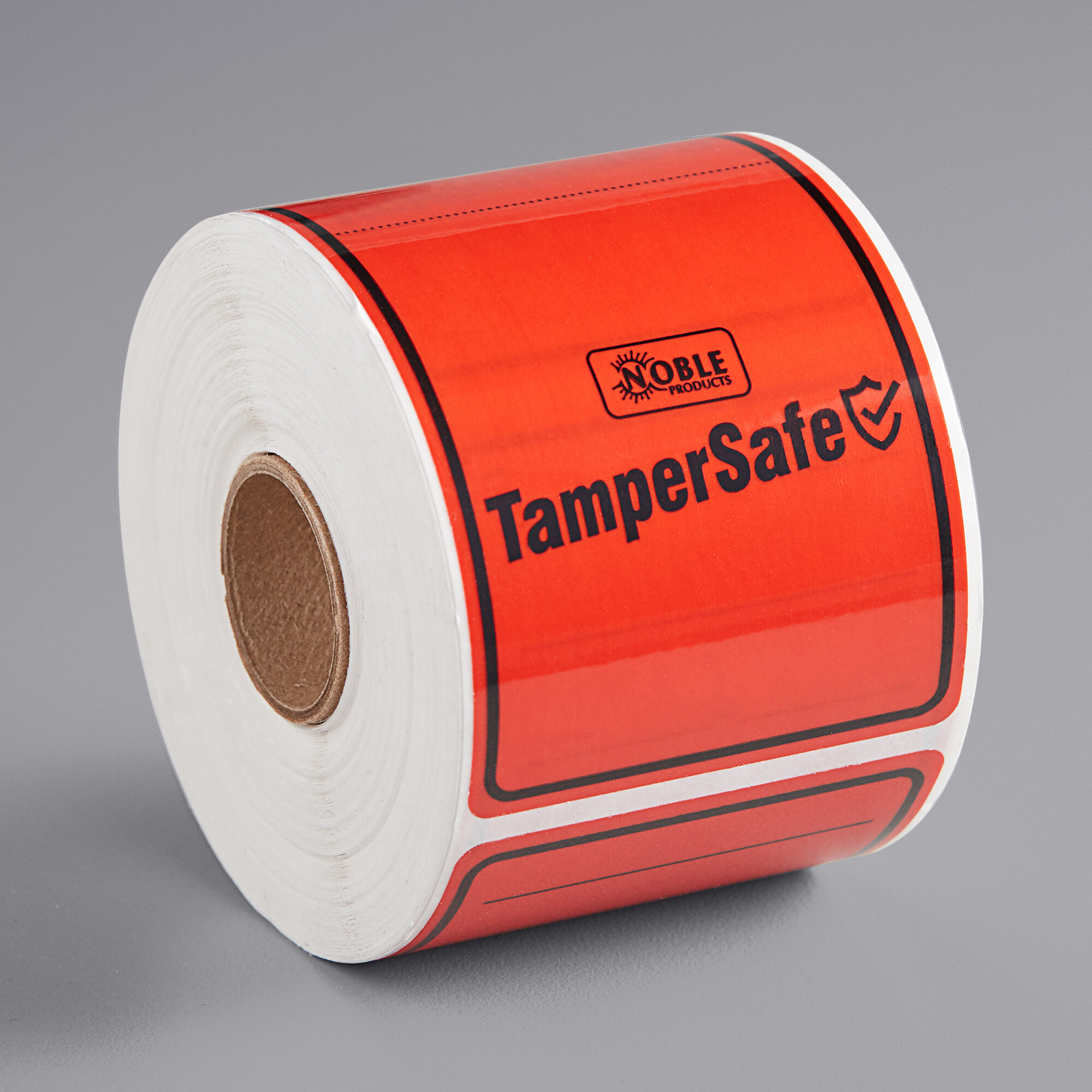 TamperSafe 2 1/2" x 6" Red Plastic TamperEvident Label 250/Roll