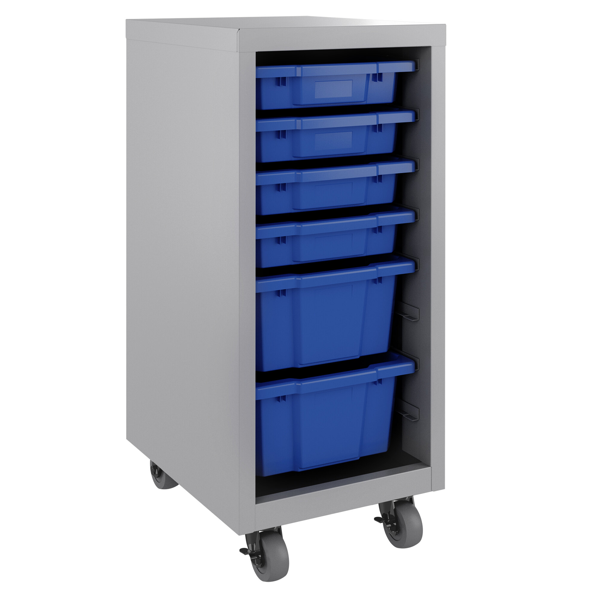 Hirsh Industries 22938 Huxley 15" x 18" x 36" Platinum Mobile Storage