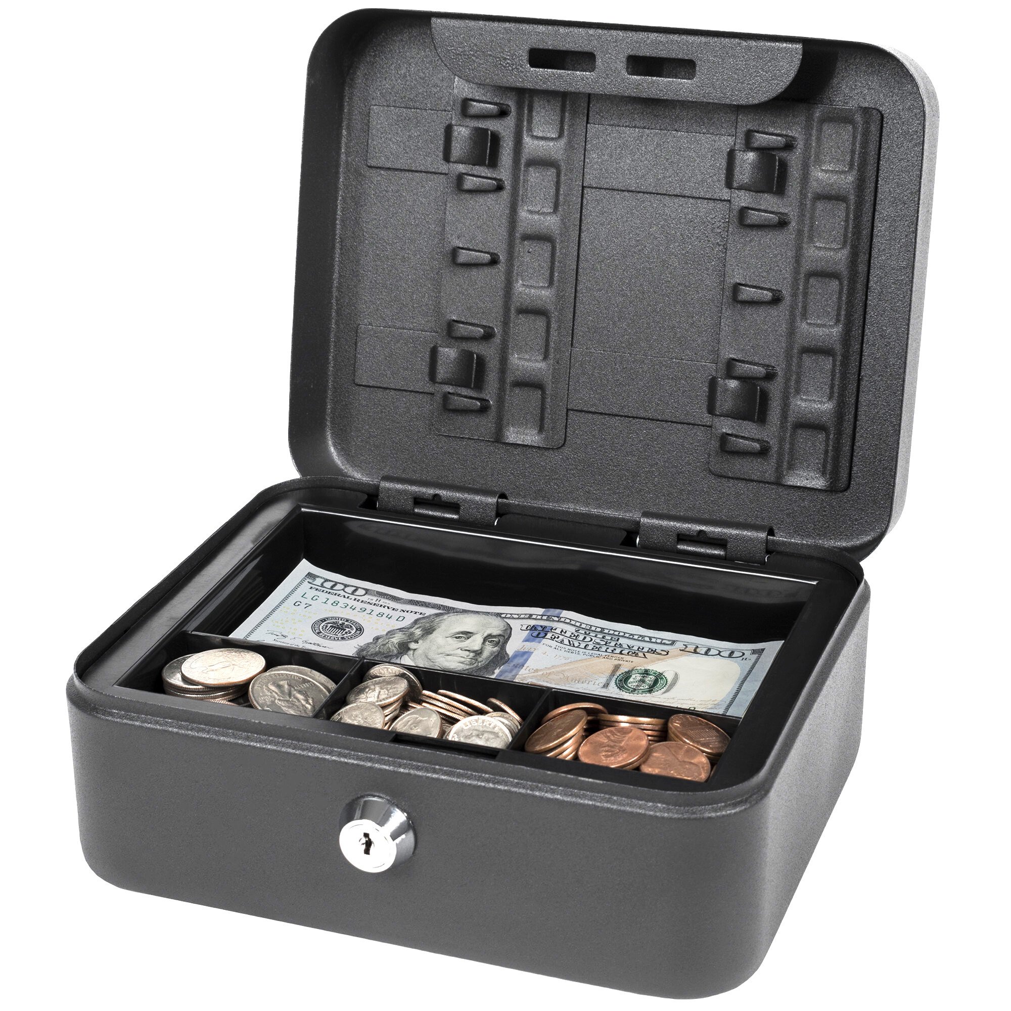 Royal Sovereign RSCB-100 Cash and Change Steel Security Box with Key Lock