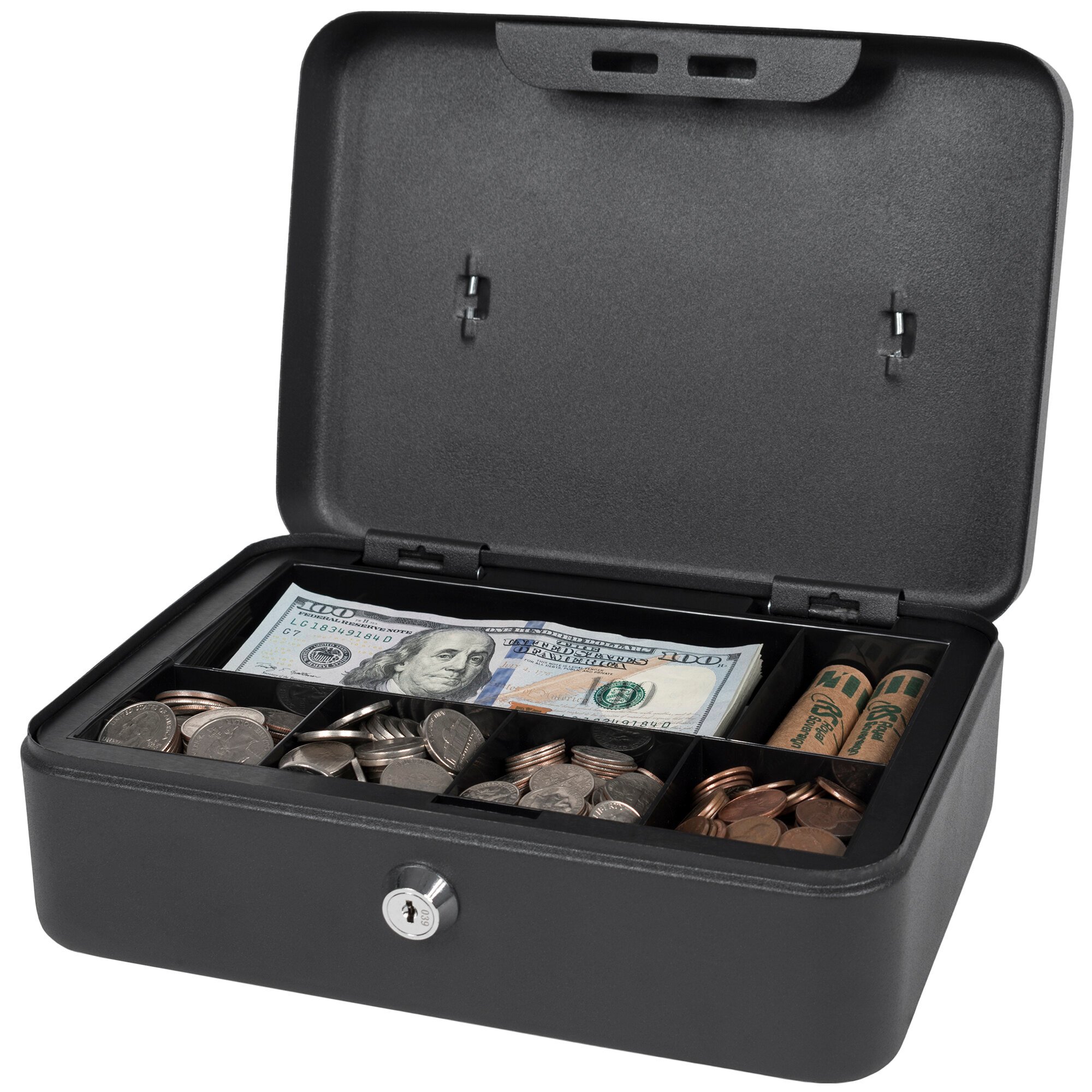 Royal Sovereign RSCB-200 Cash and Change Steel Security Box with Key Lock