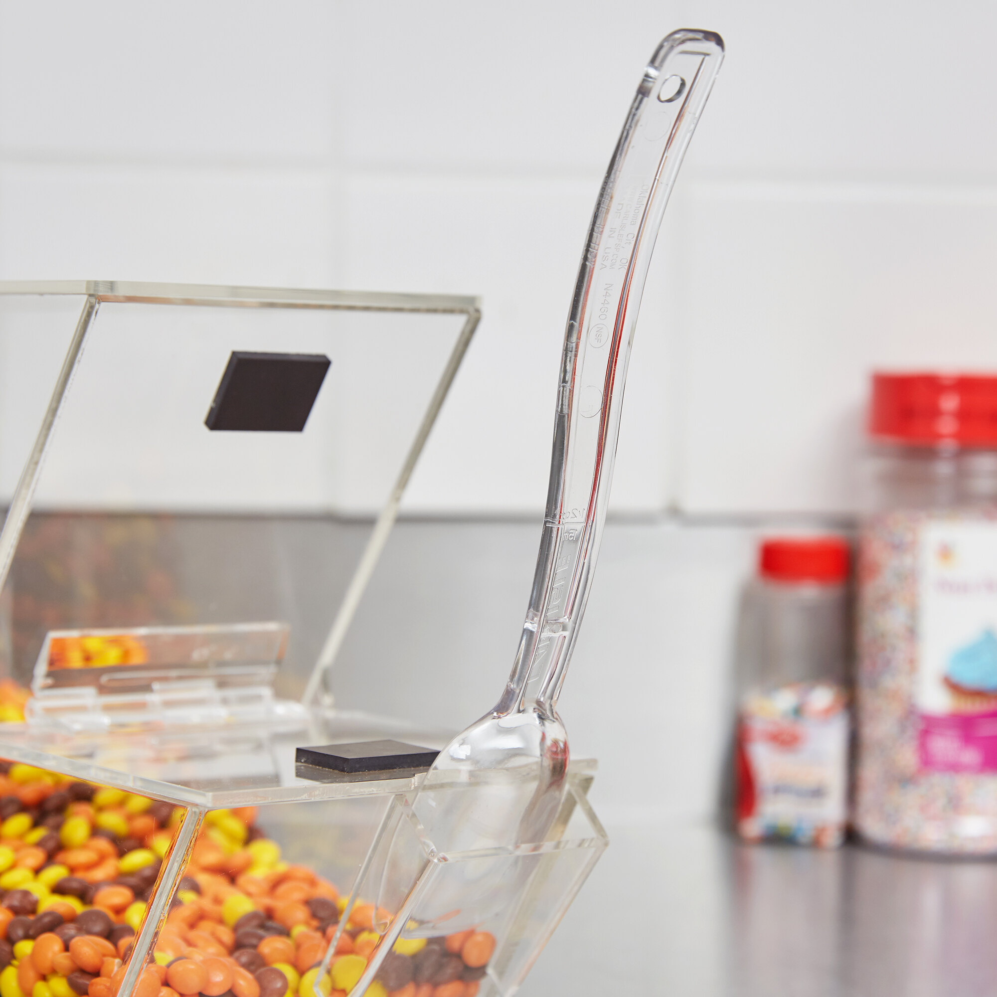 0.5 oz. Clear Topping Dispenser Spoon 8"