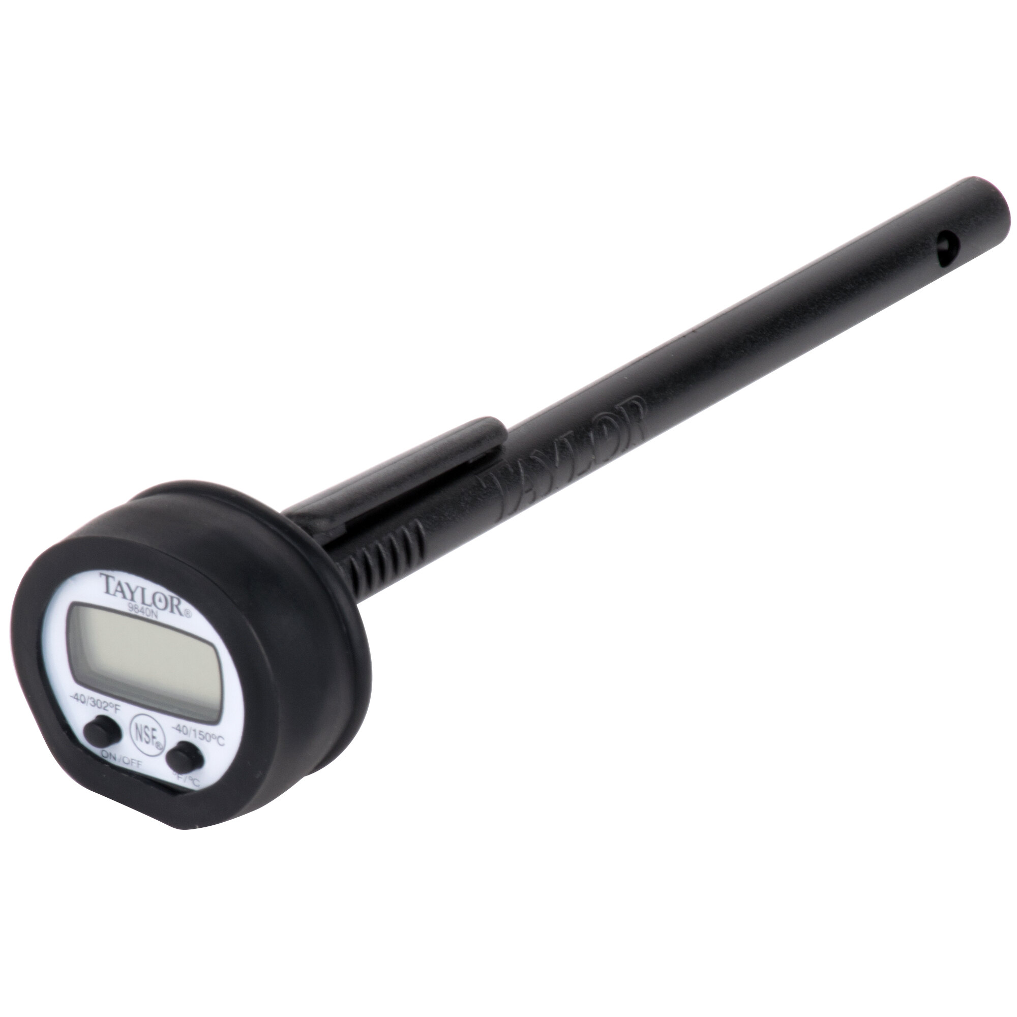 Taylor 9840RB 4 3/4" Digital Pocket Probe Thermometer with Rubber Boot