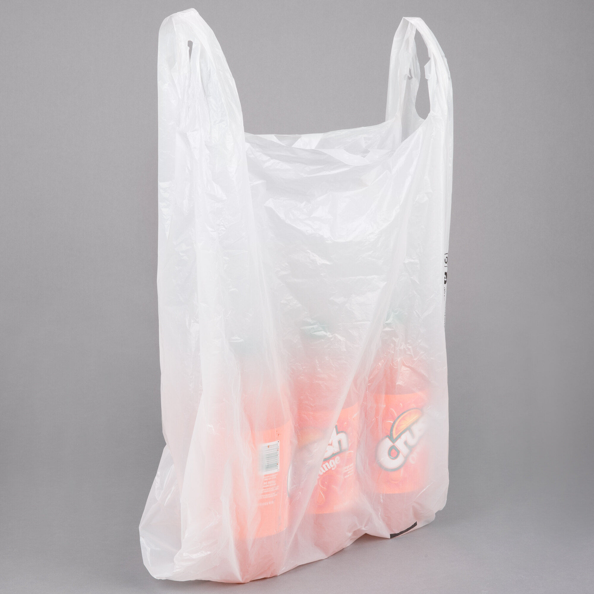 17" x 8" x 29" .708 Mil White HeavyDuty Large TShirt Bag 500/Case