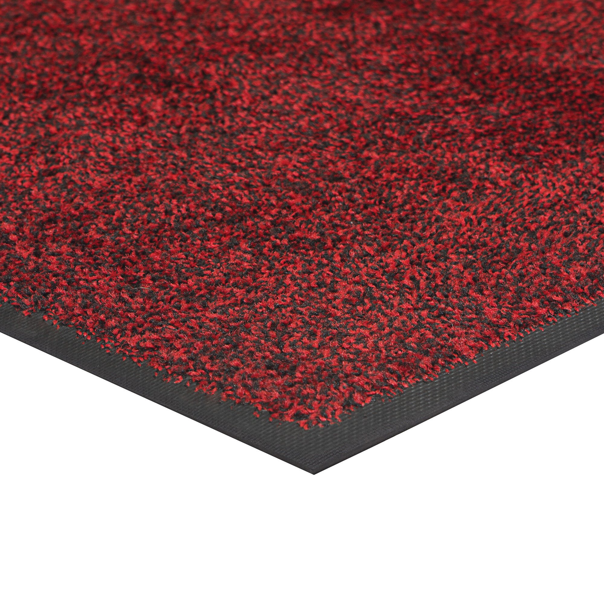 Lavex Janitorial 4' x 8' Crimson Washable Nylon RubberBacked Indoor Entrance Mat