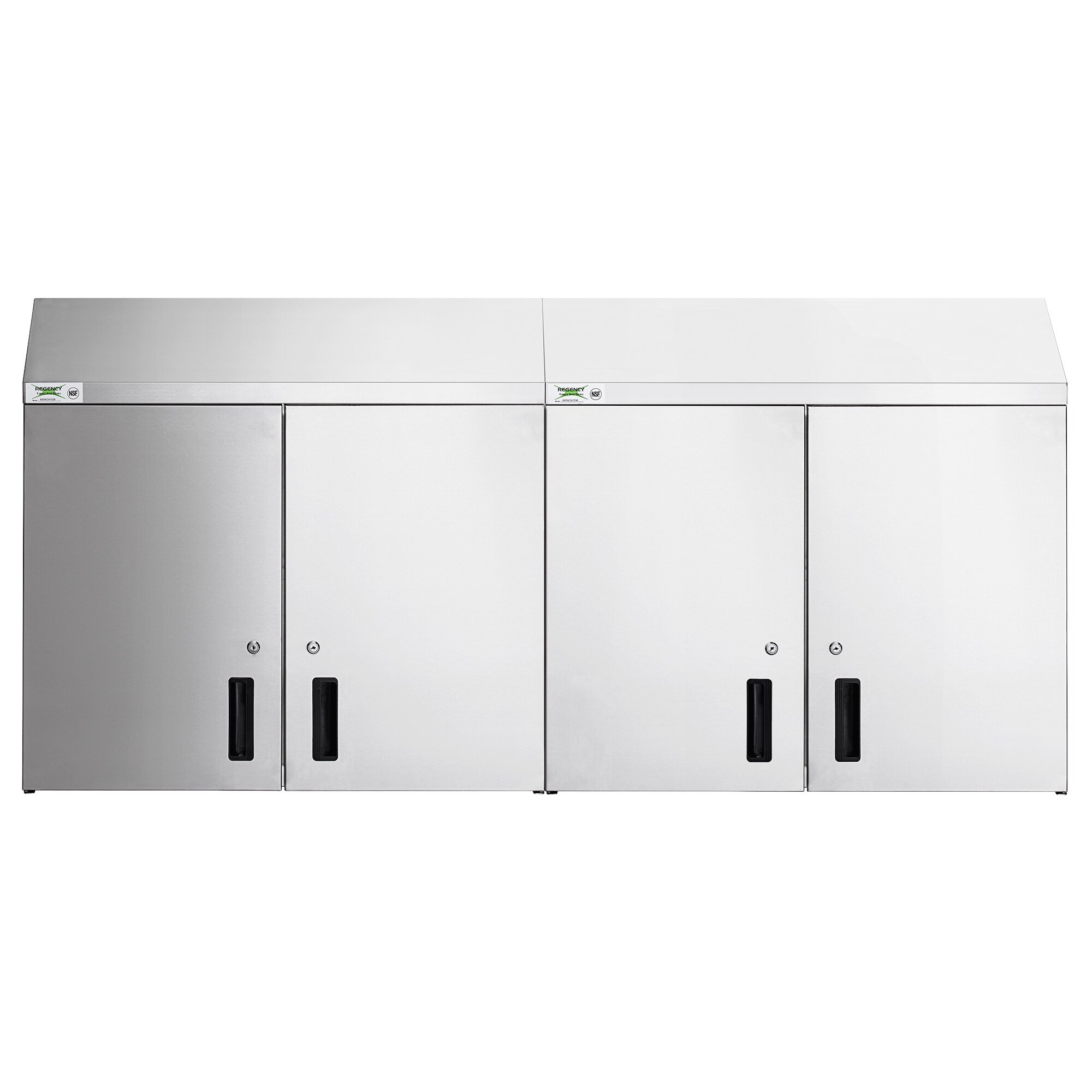 Regency 72" Stainless Steel Wall with Hinged Doors