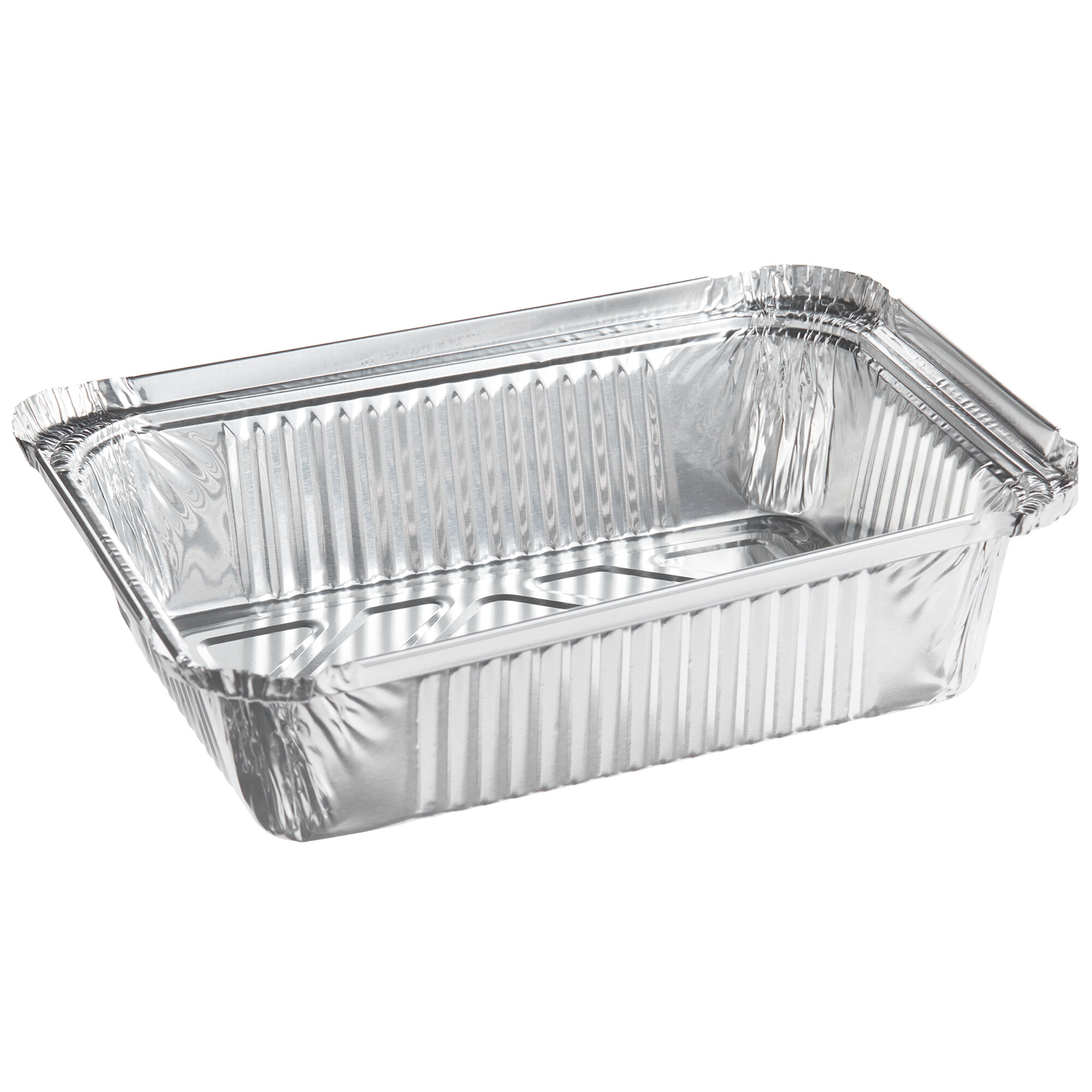 Choice 1 1/2 lb. Oblong Deep Foil TakeOut Container with Dome Lid 50