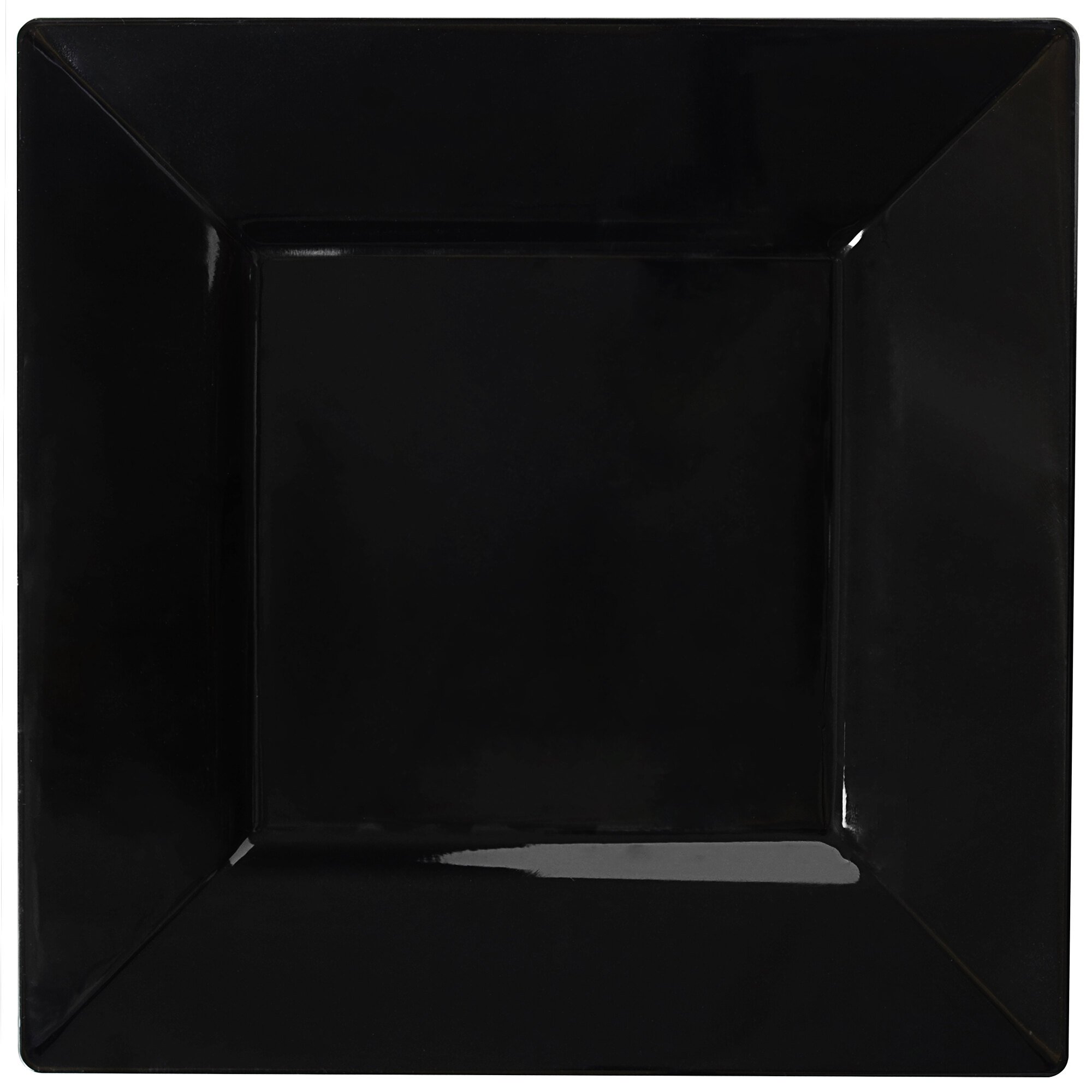 Fineline settings 1610 bk solid squares 10 3 4 black square dinner