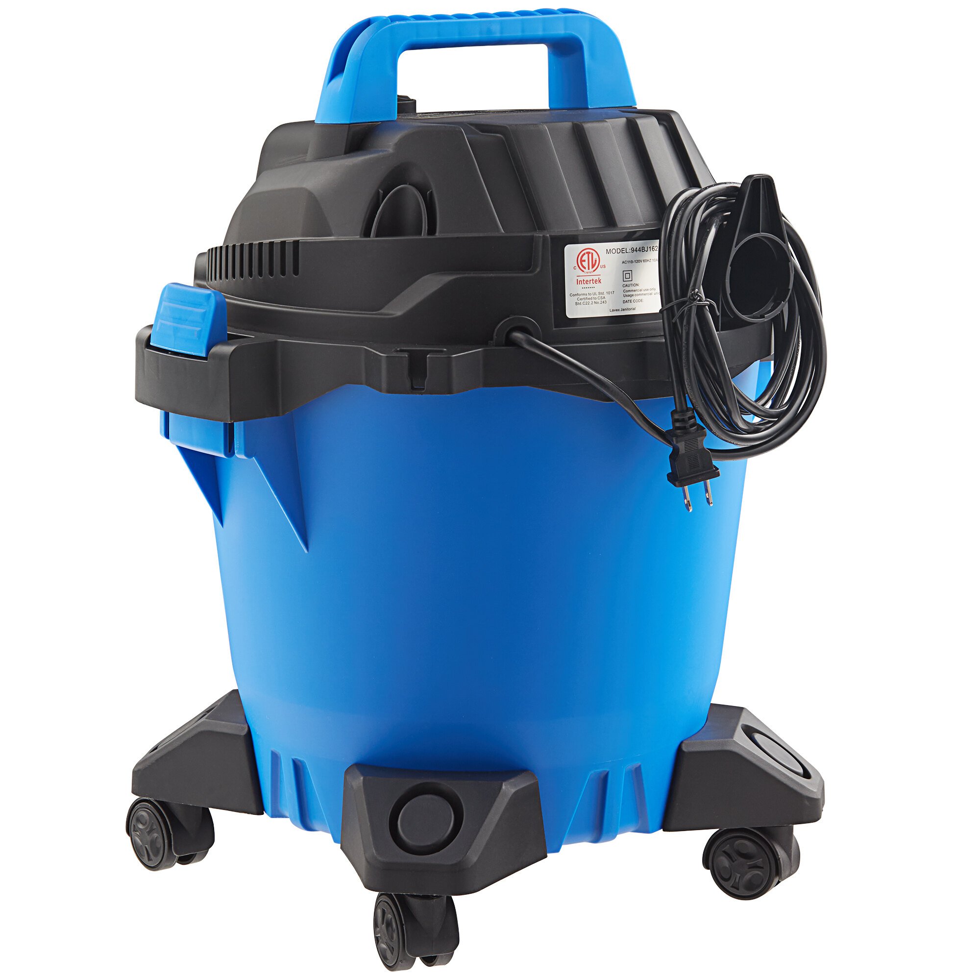 Lavex Janitorial 5 Gallon Poly Commercial Wet / Dry Vacuum with Toolkit