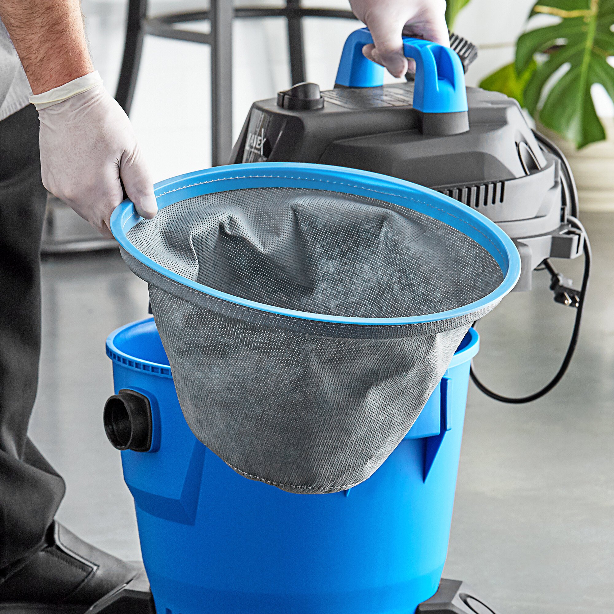 Lavex Janitorial 5 Gallon Poly Commercial Wet / Dry Vacuum with Toolkit