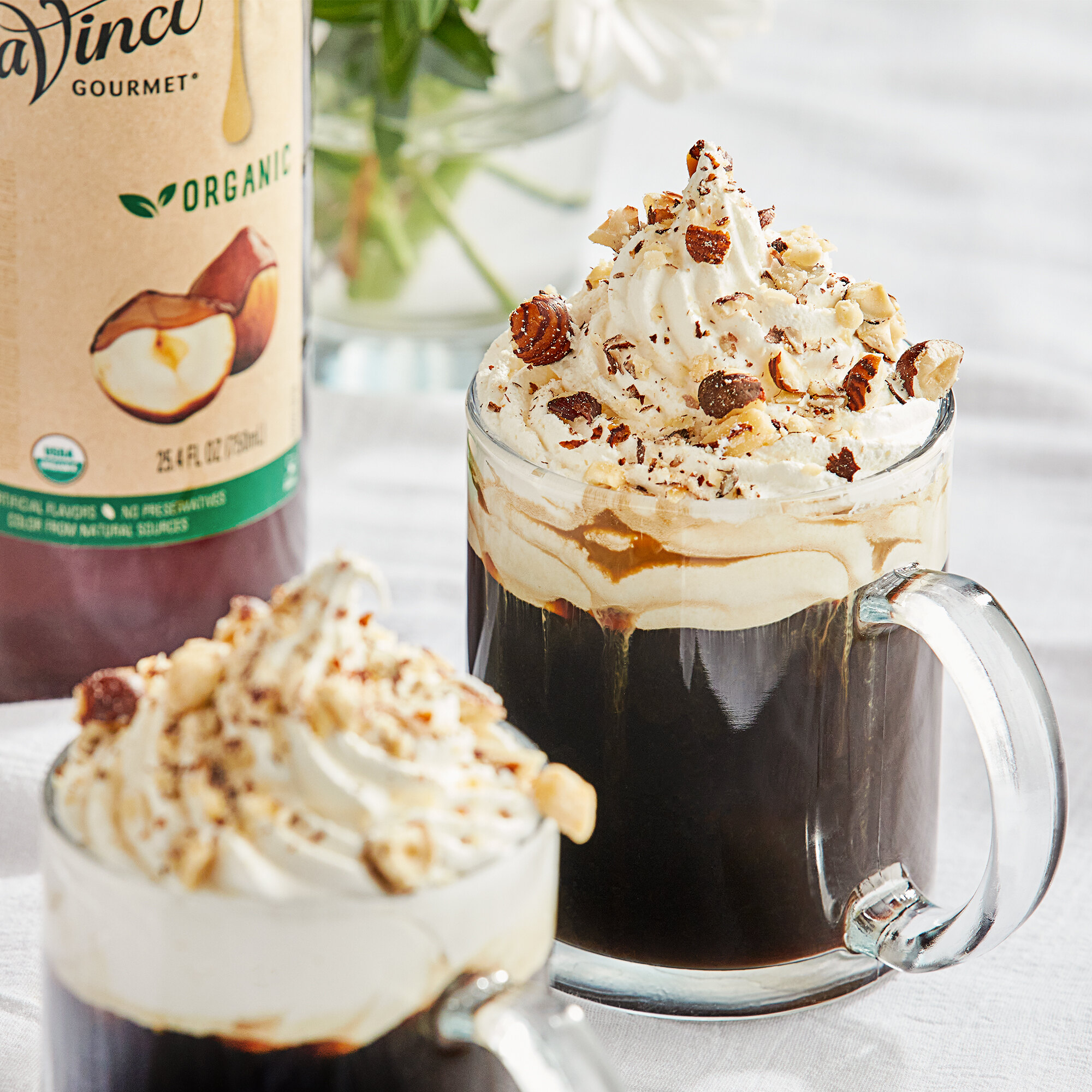 DaVinci Gourmet 750 mL Organic Hazelnut Flavoring Syrup