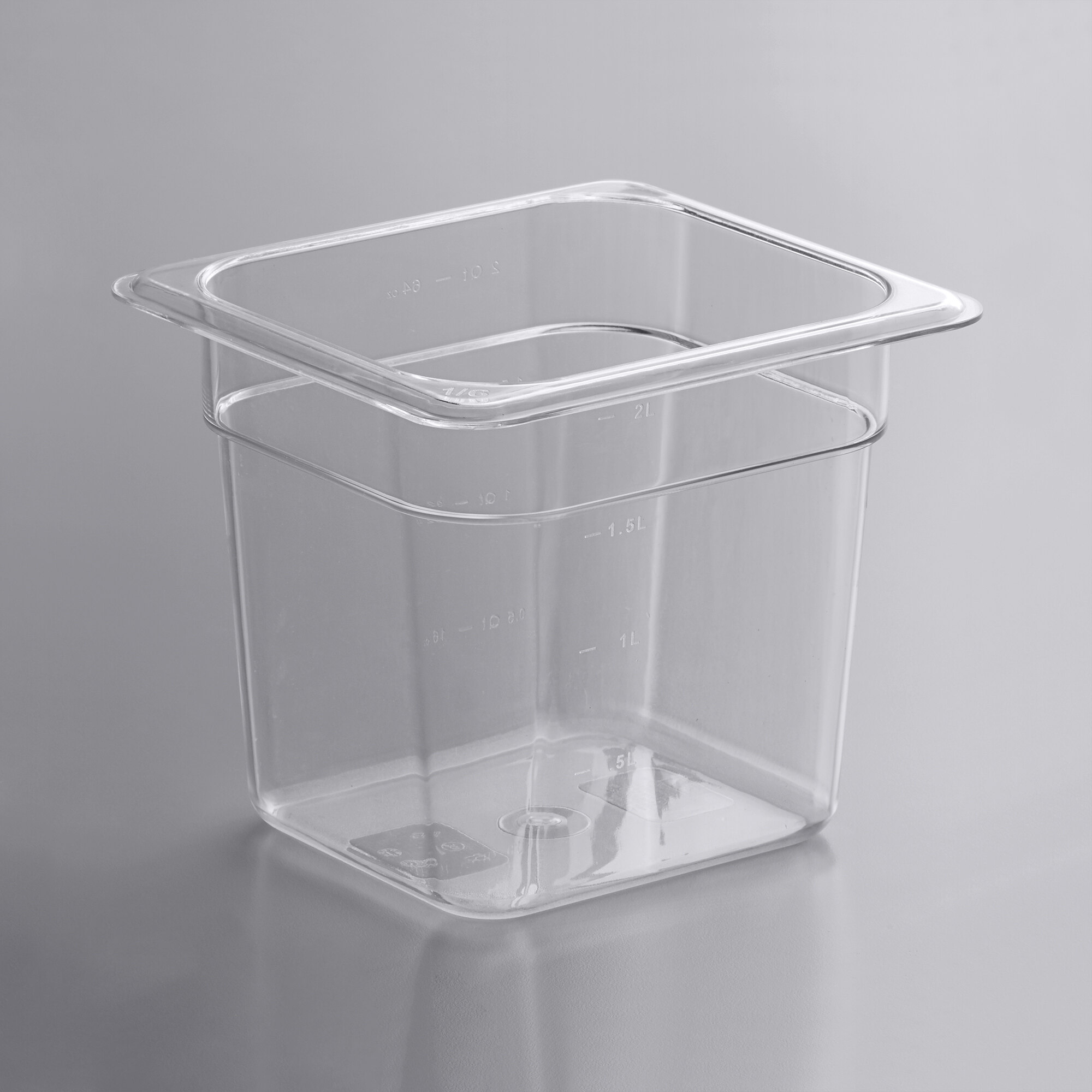 Choice 1/6 Size Clear Polycarbonate Food Pan - 6