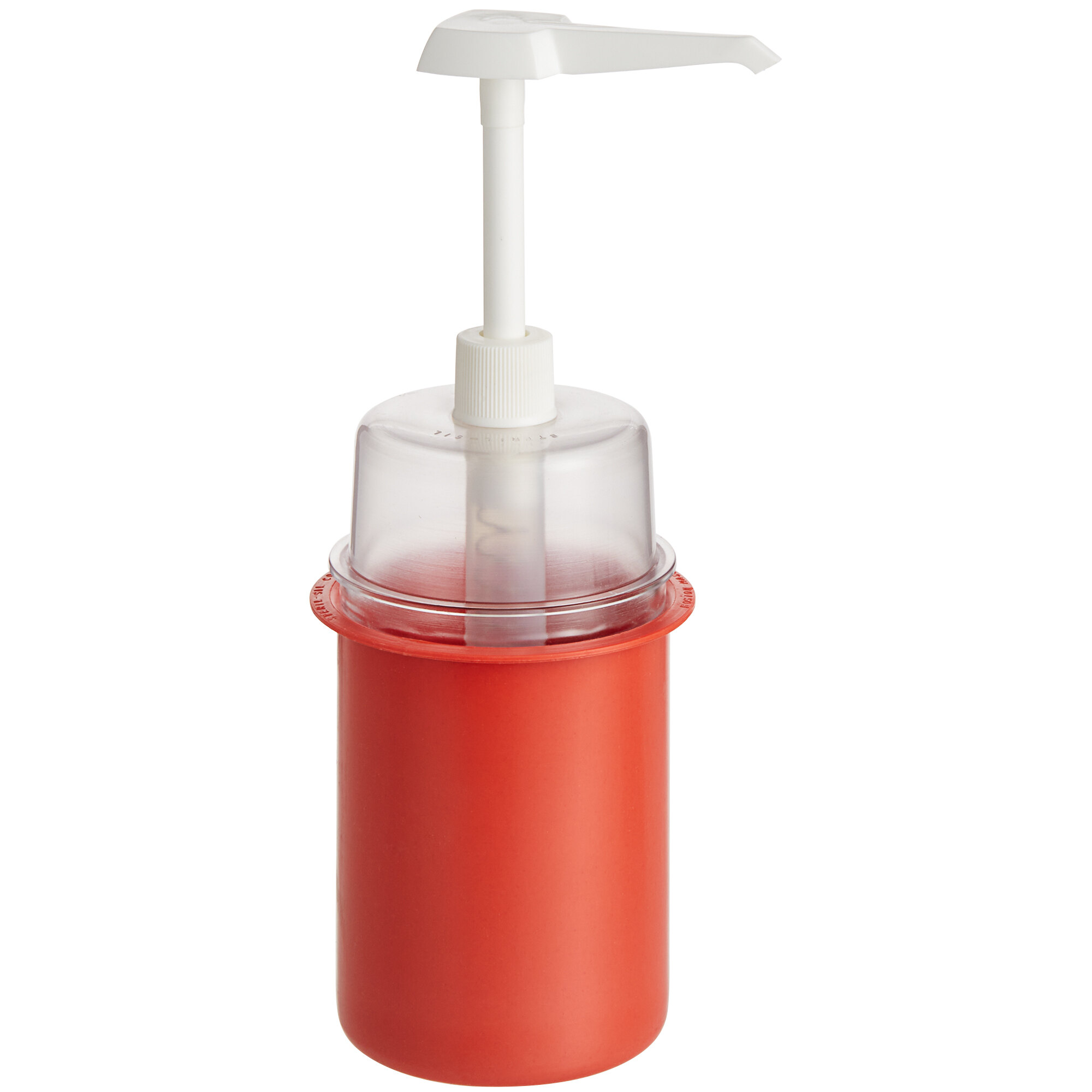 SterilSil 30 oz. Red Condiment Dispenser Kit with 1 oz. Pump and Dome