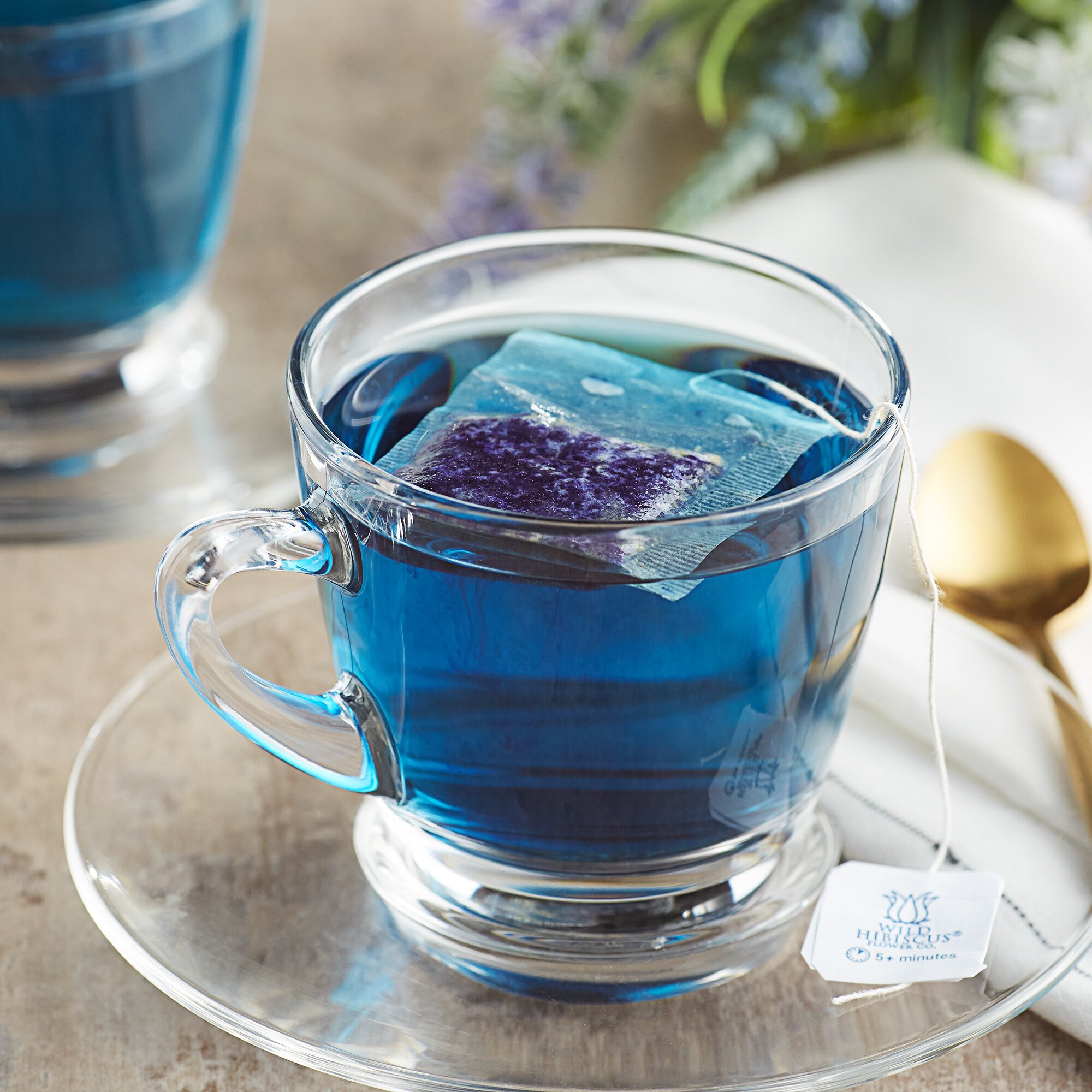 blue tea box