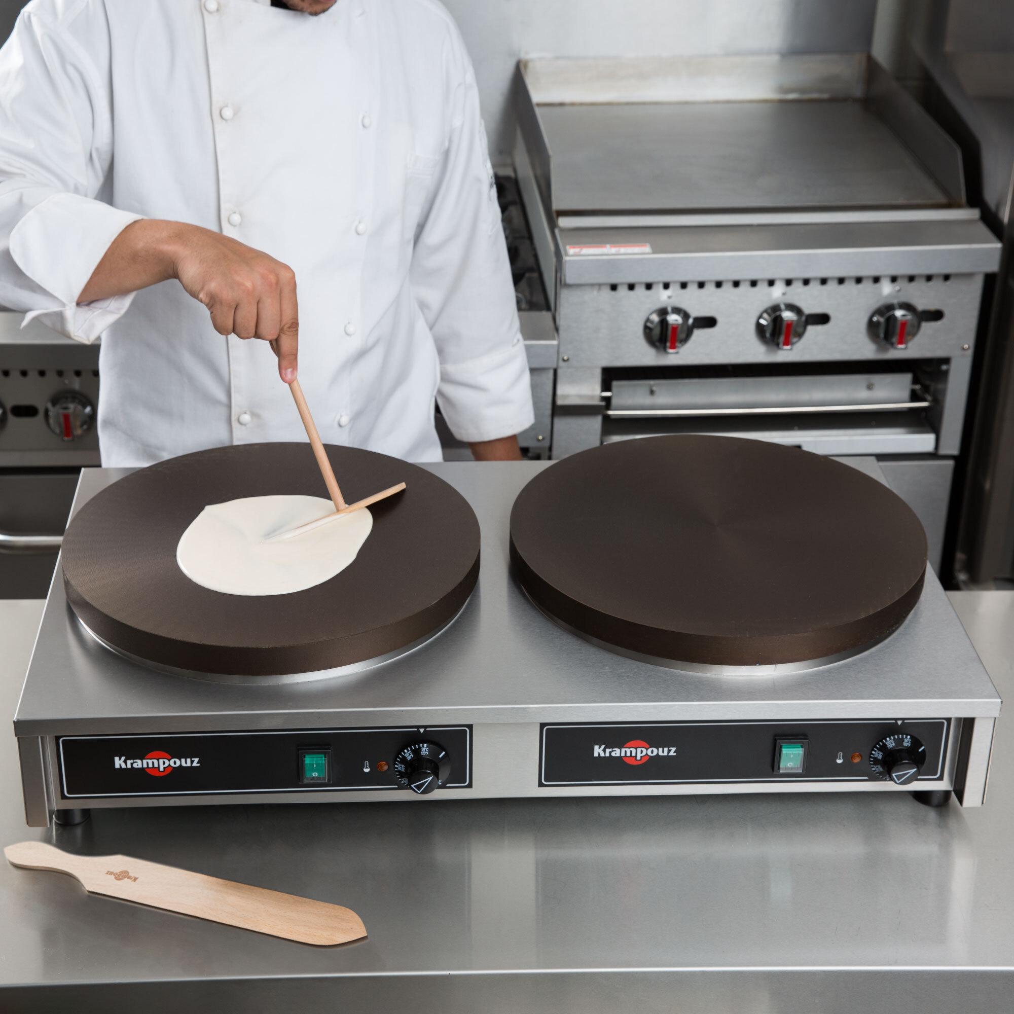 Krampouz CECIJ4 Crepe Maker 34" x 17" Dual Electric Cast Iron (EURODIB)