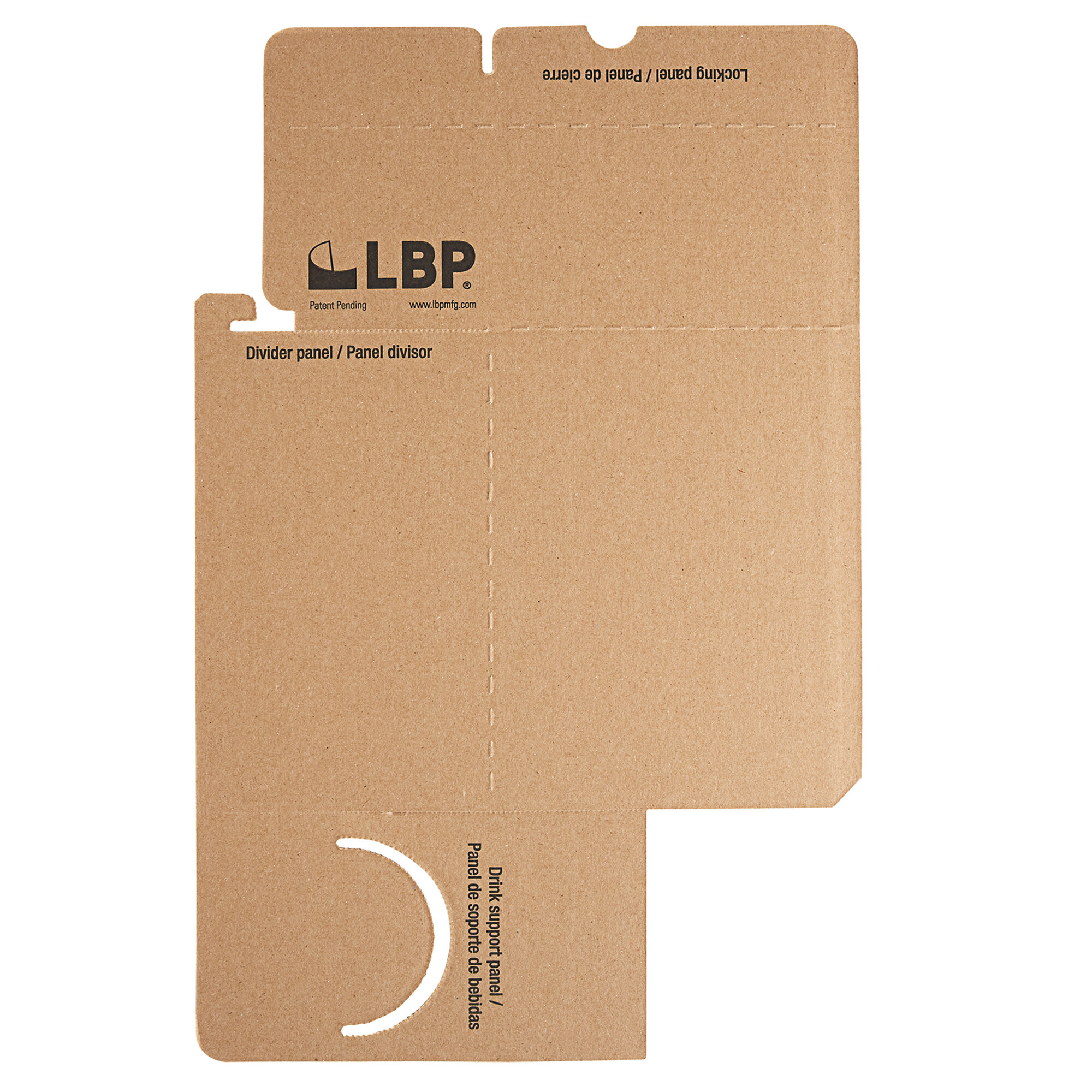 LBP 20003 10" x 5" x 13" 1 Meal Cardboard Insert for TamperEvident