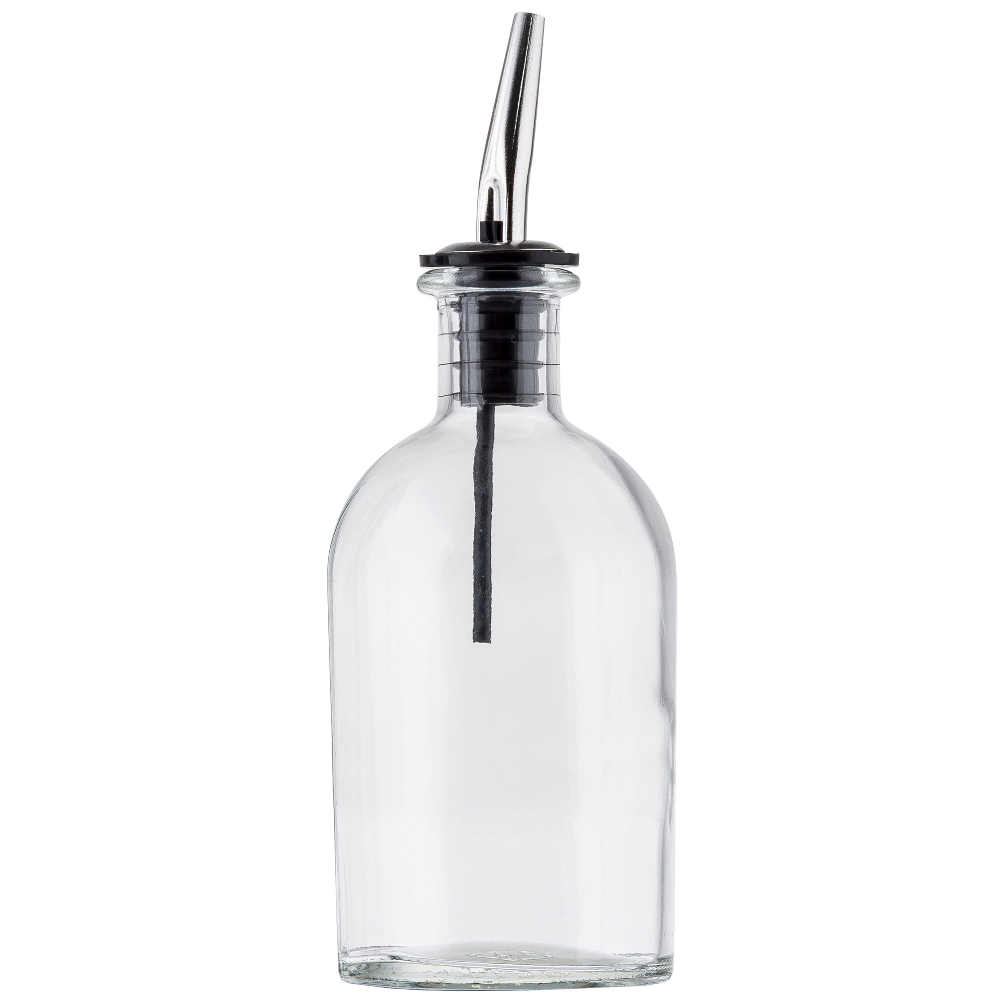 Tablecraft 10374 7.75 oz. Clear Glass Oil and Vinegar Bottle with