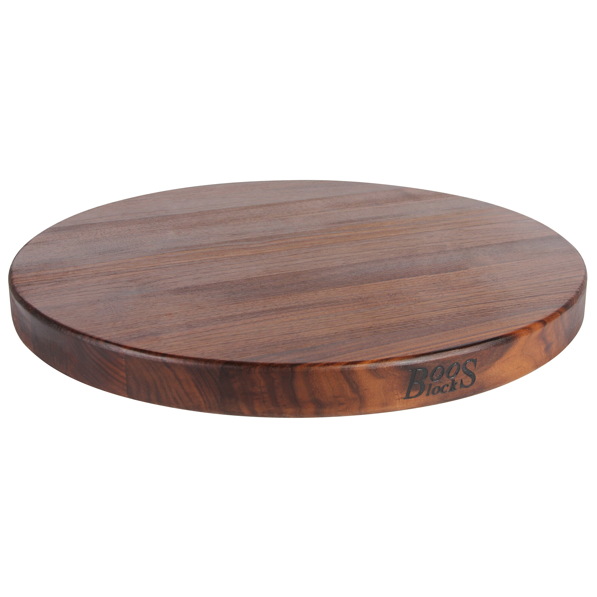 John Boos Co WAL R18 18 X 1 1 2 Round Reversible Black Walnut Wood   2080767 