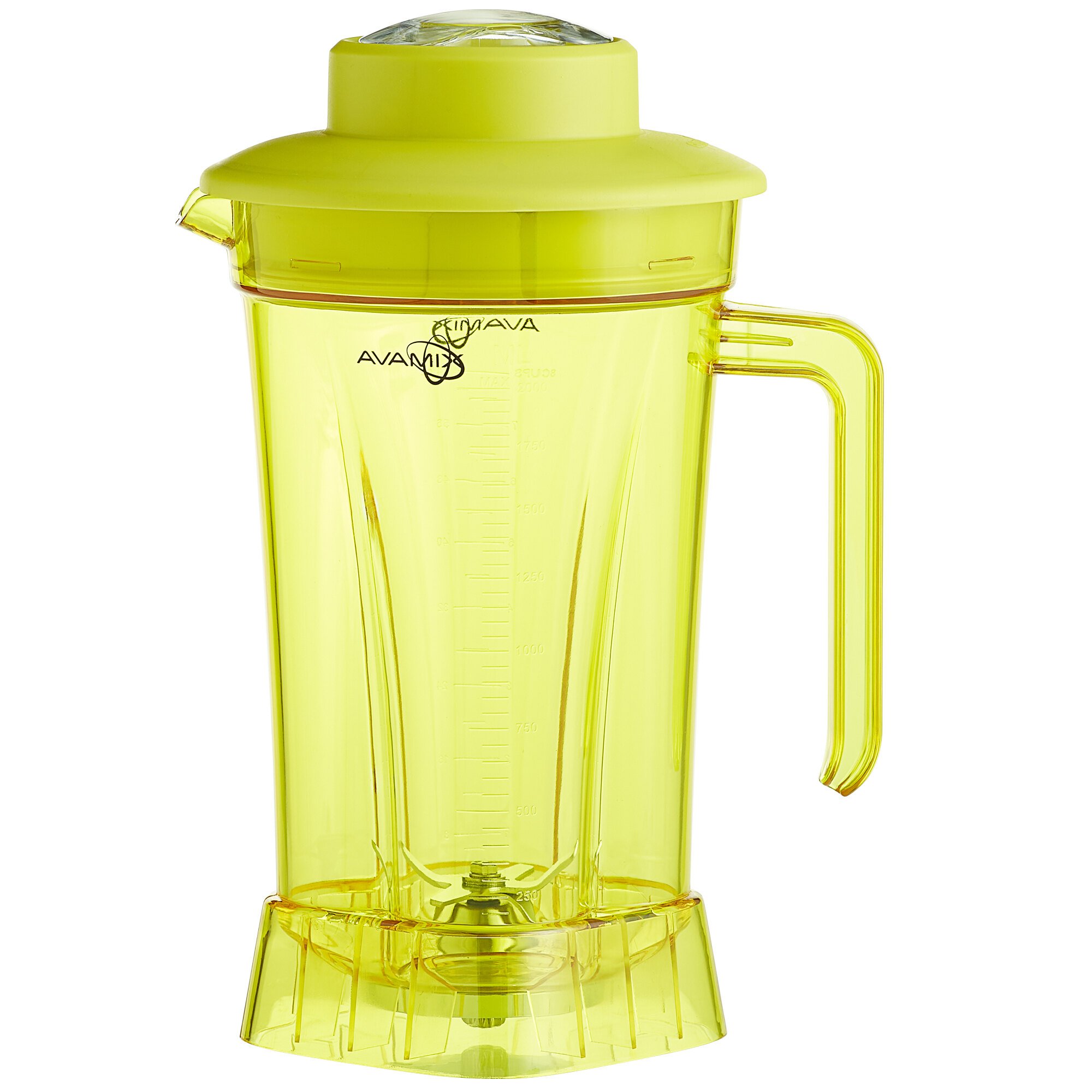 Avamix BLJAR64PY 64 oz. Yellow Tritan Plastic Container with Blade and ...