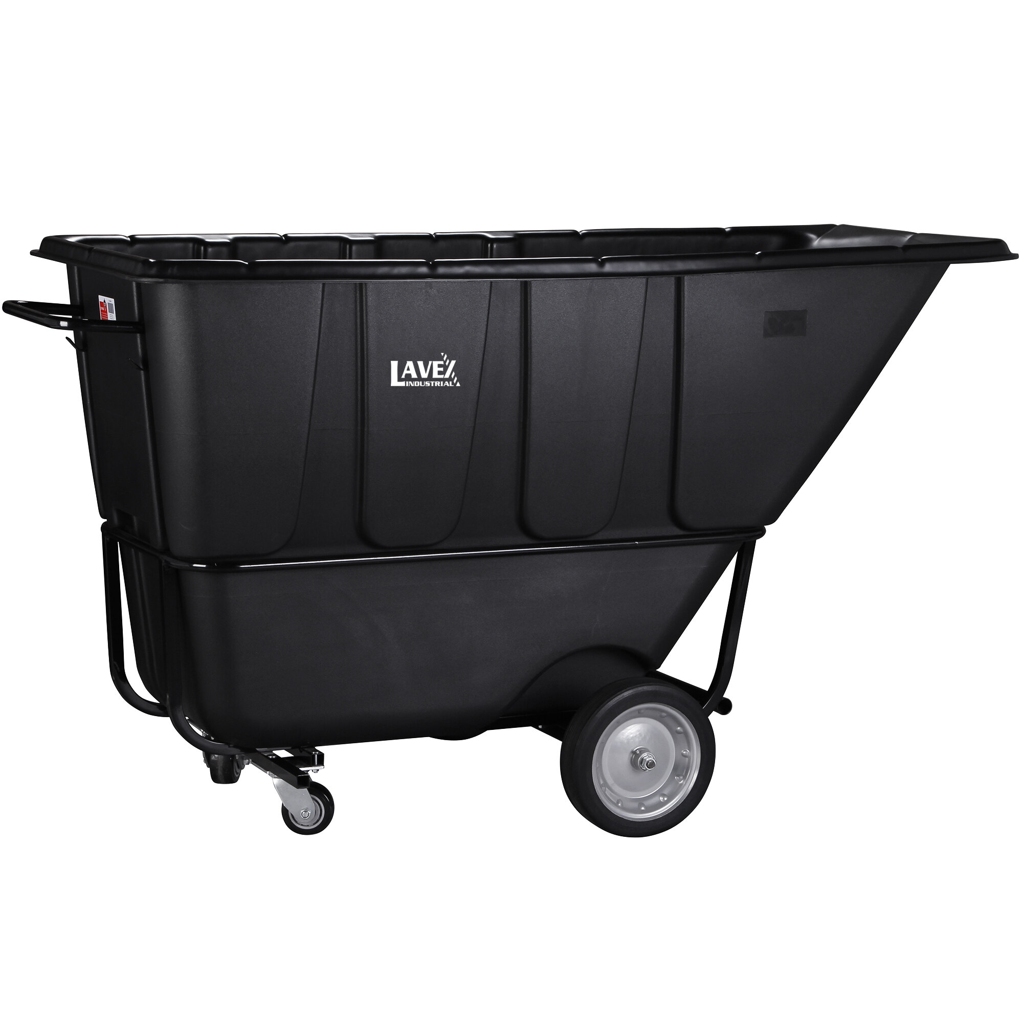 Lavex Industrial 1 Cubic Yard Black Forkliftable HeavyDuty Tilt Truck