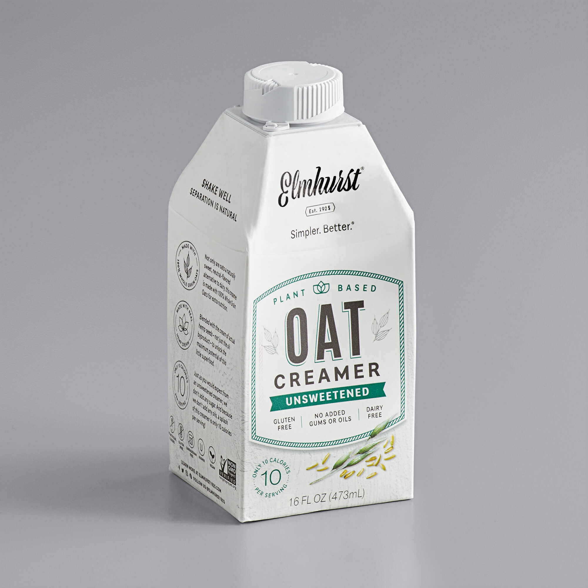 Elmhurst's 16 oz. Unsweetened Oat Creamer