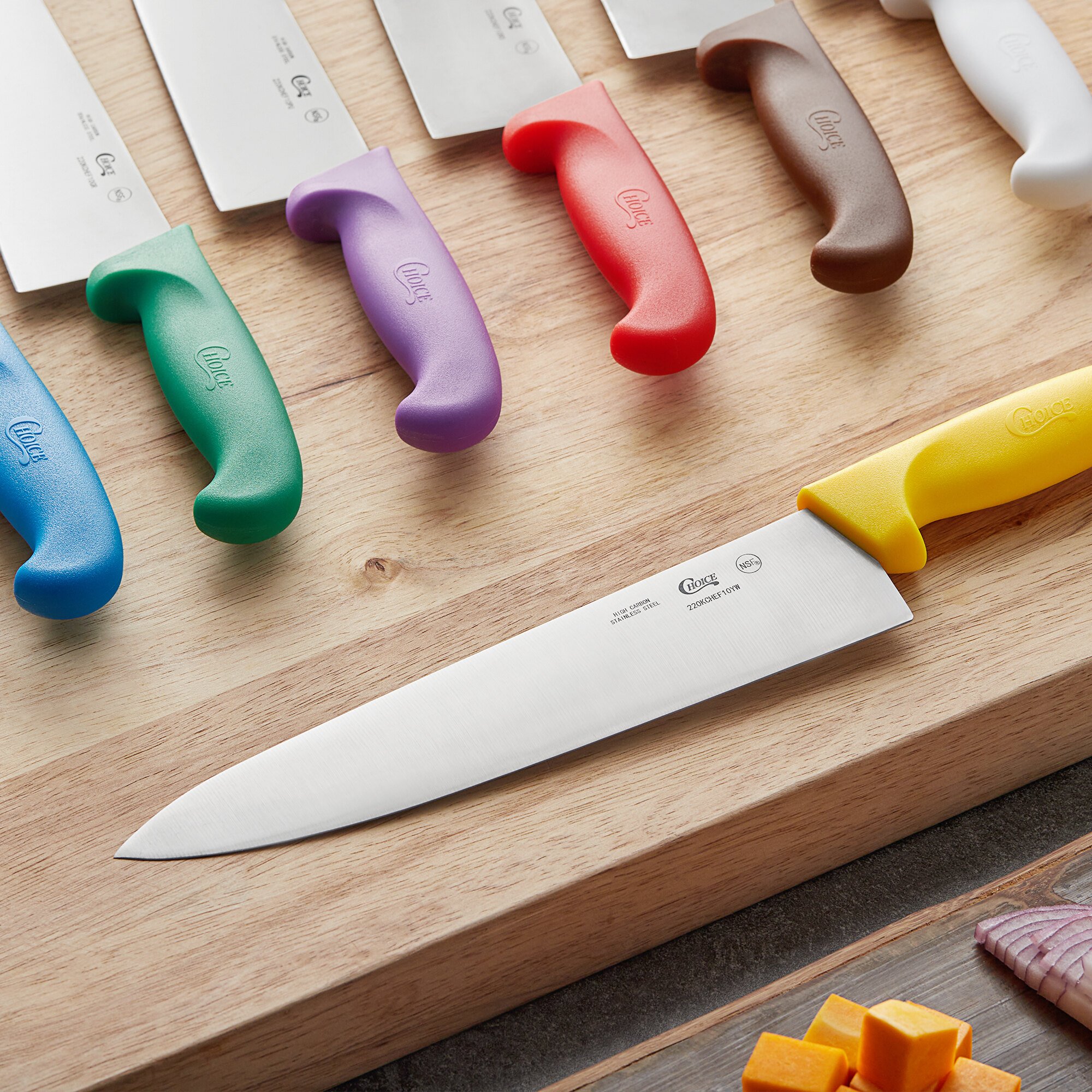 Choice 10" Chef Knife with Yellow Handle