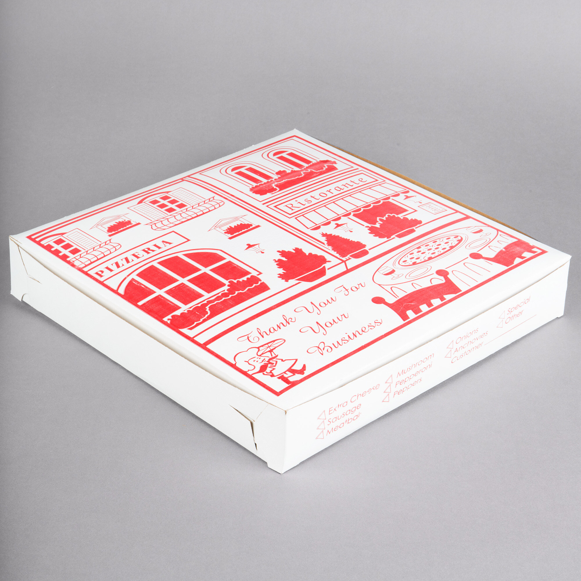 12" x 12" x 2" Clay Coated Pizza Box 100/Bundle