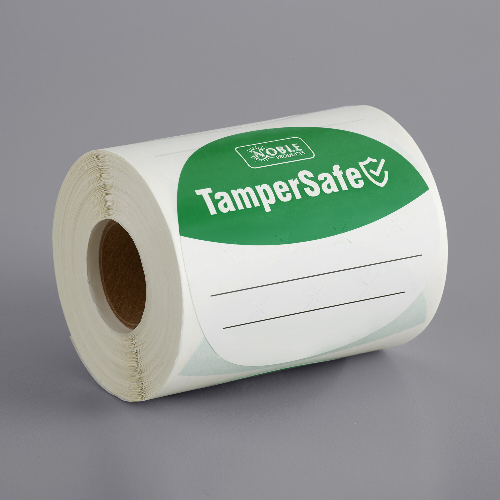 TamperSafe 3" Round Customizable Green Paper TamperEvident Label 250