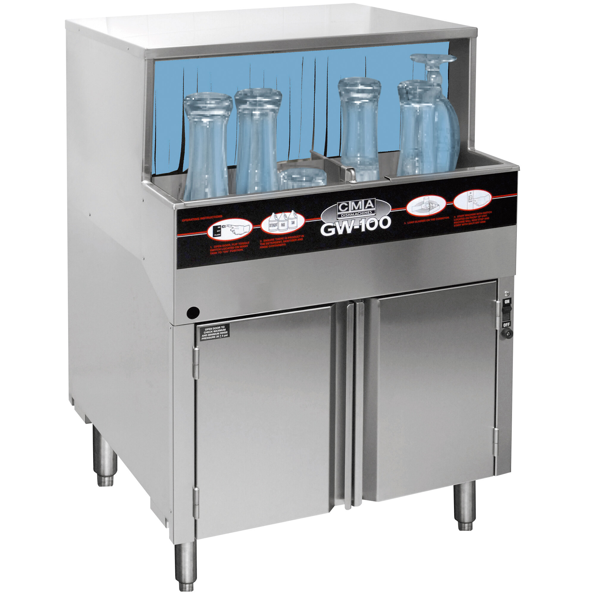 CMA Dishmachines GW100 Low Temperature Chemical Sanitizing