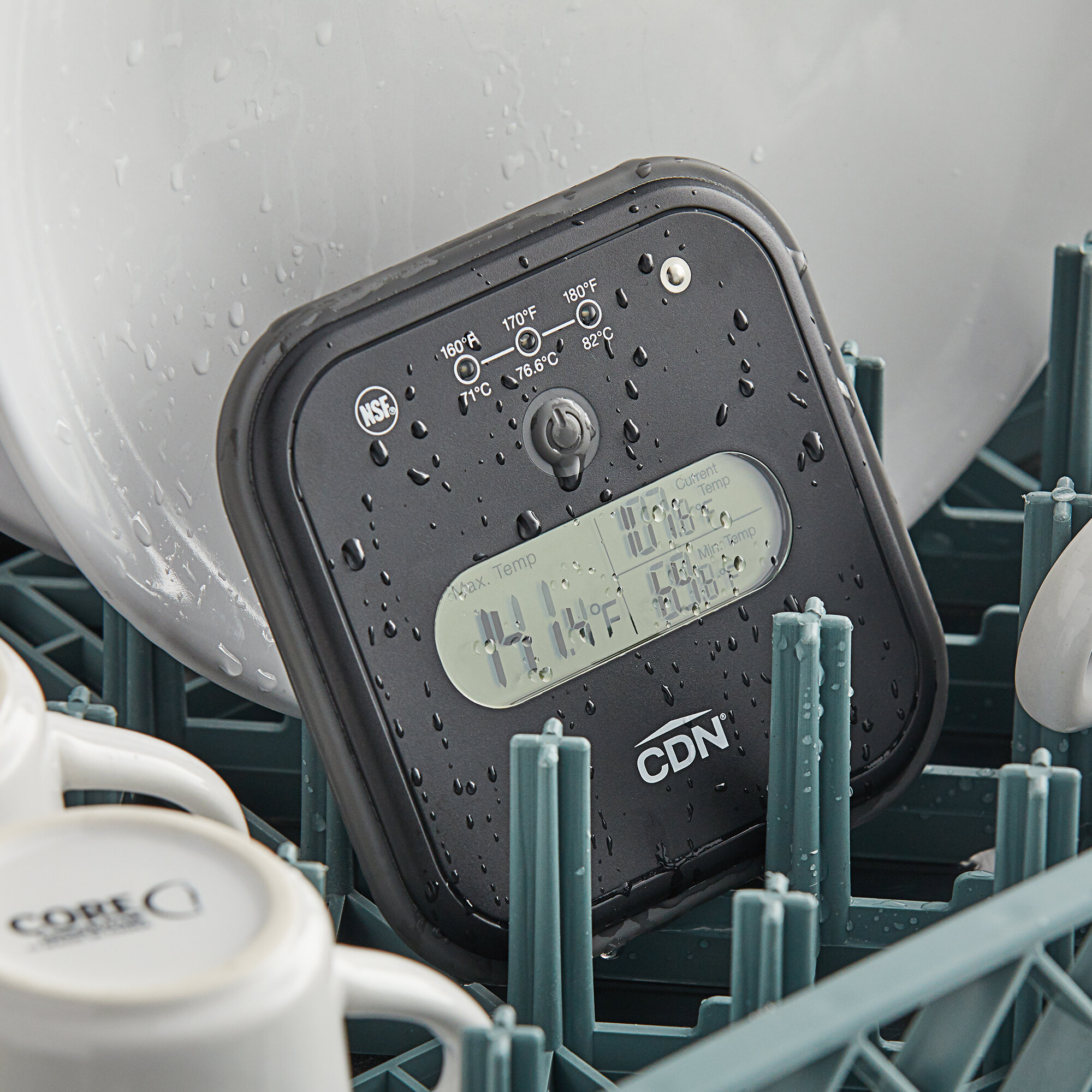 CDN DW2 4 13/16" ProAccurate Dishwasher Plate Thermometer