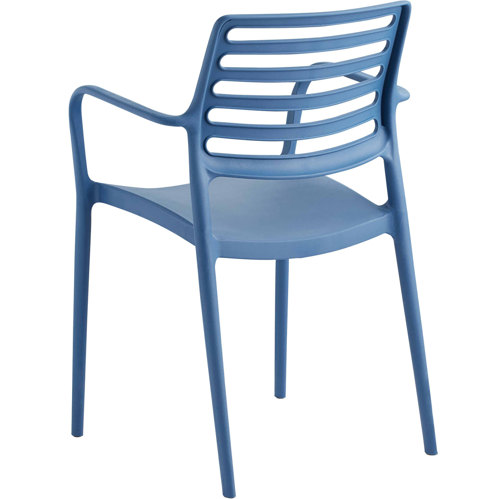 Lancaster Table & Seating Allegro Blue Stackable Resin Arm Chair