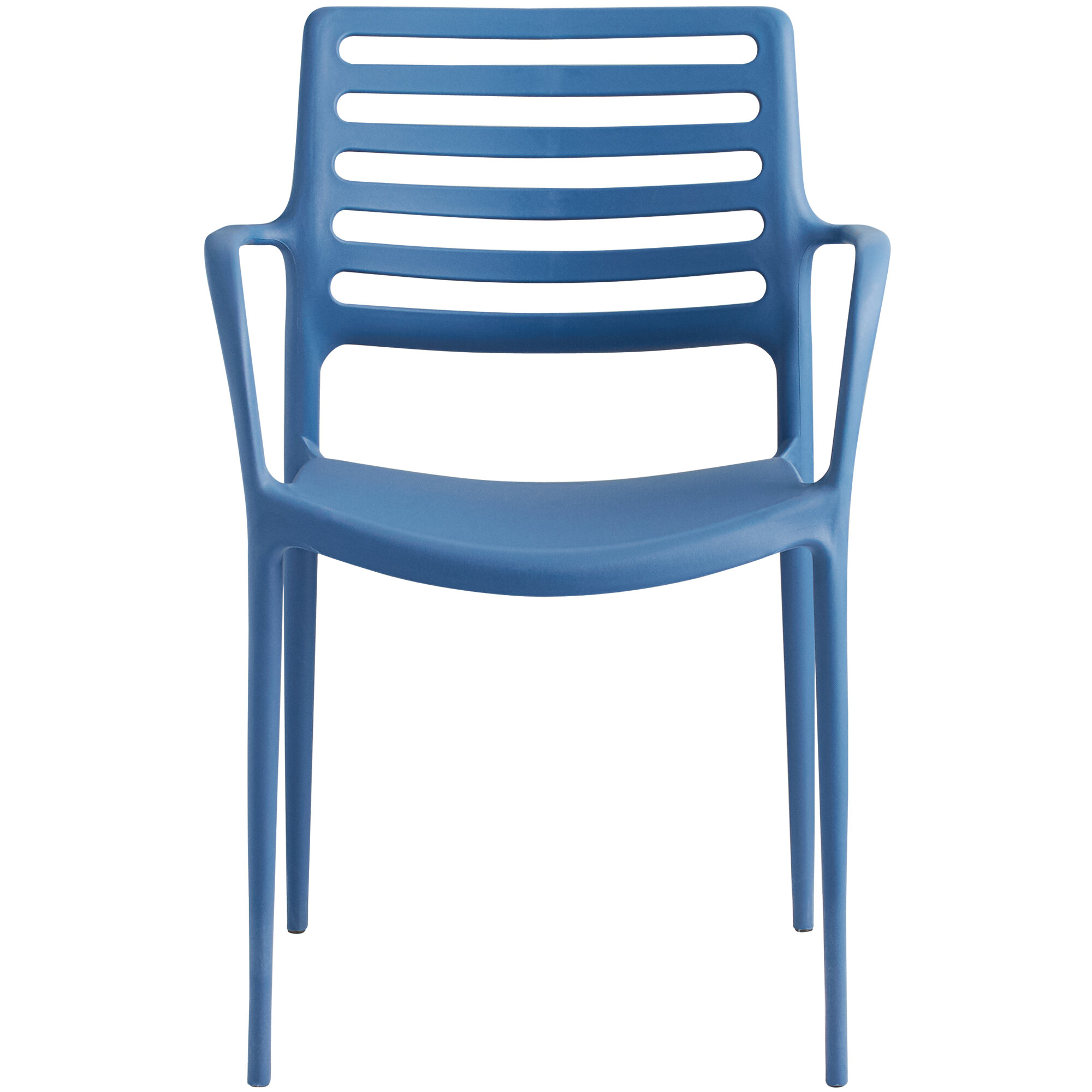 Lancaster Table & Seating Allegro Blue Stackable Resin Arm Chair