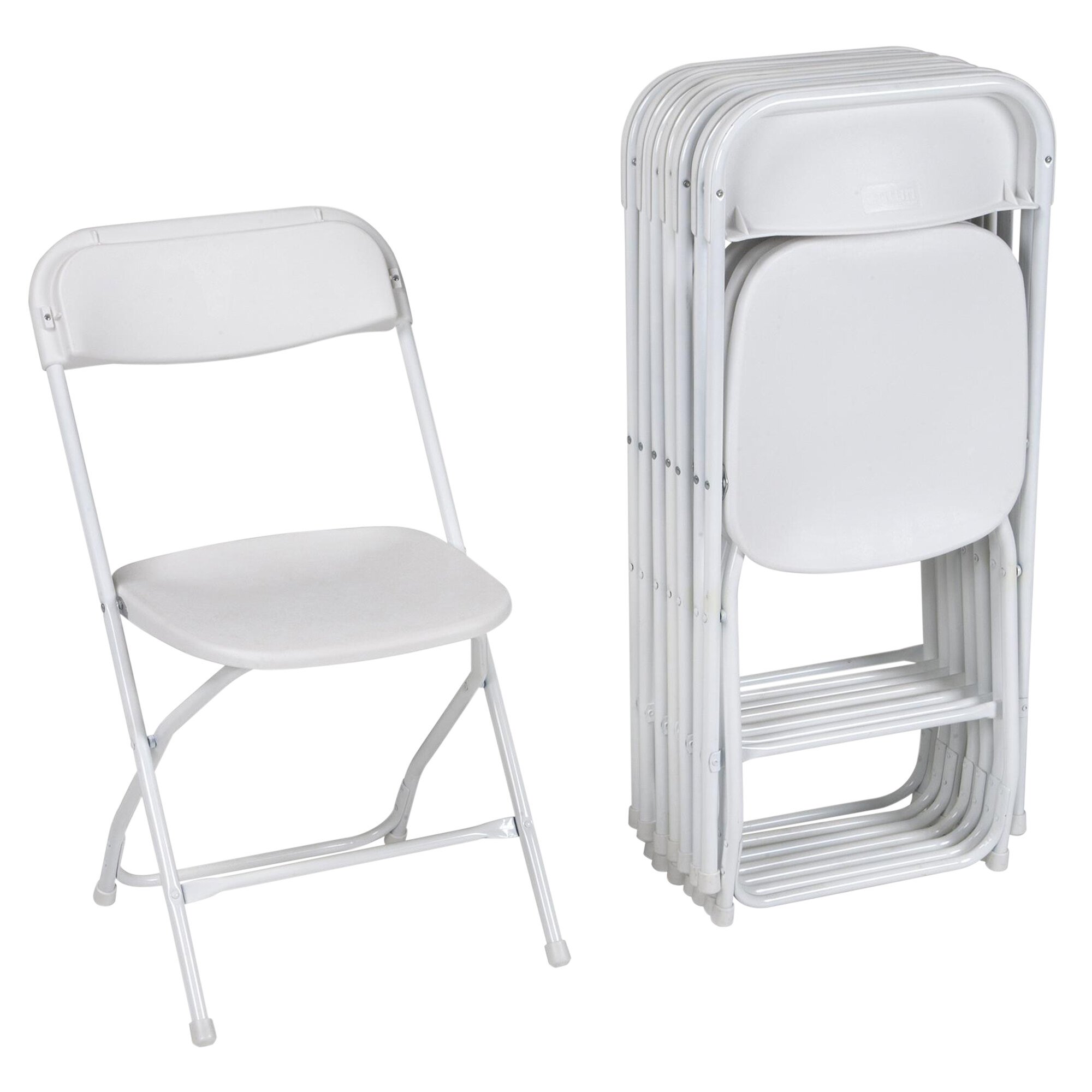ZOWN 60540WHT8E Premium White Commercial Banquet Folding Chair 8/Pack