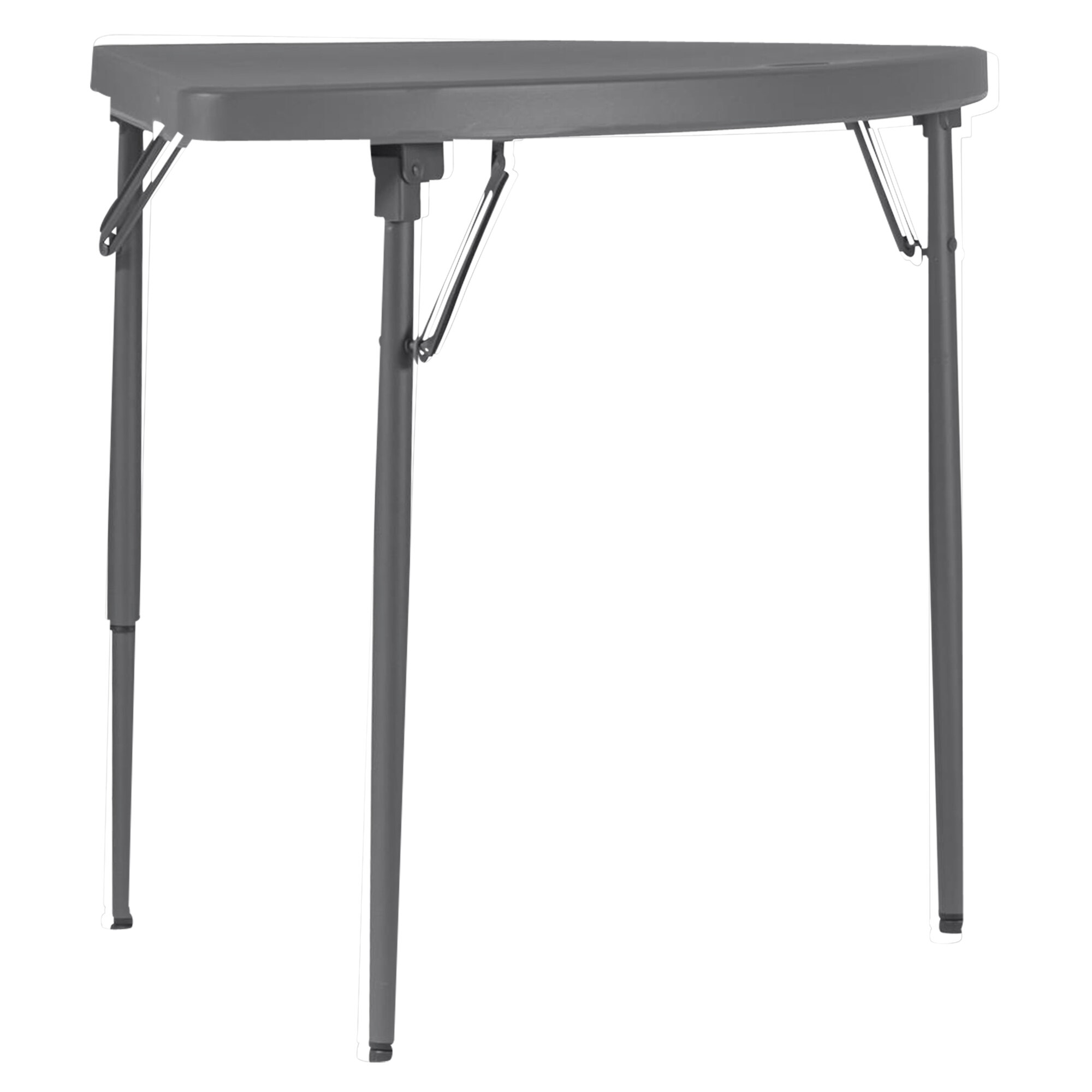 ZOWN 60523SGY2E Gray Commercial Blow Molded Resin Corner Folding Table