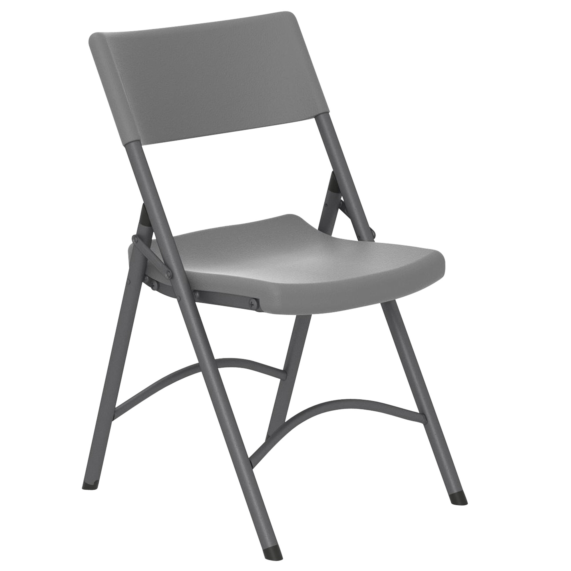 ZOWN 60410SGY4E Commercial Gray Resin Folding Chair 4/Pack