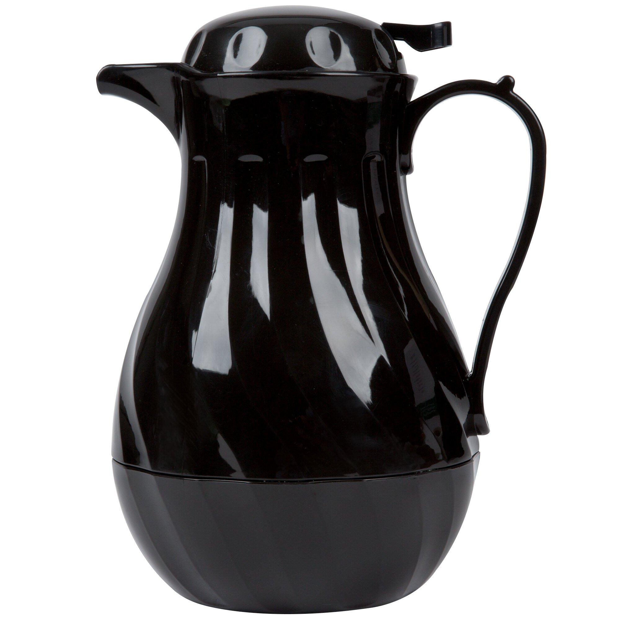 Choice 64 oz. Black Thermal Swirl Coffee Carafe / Server