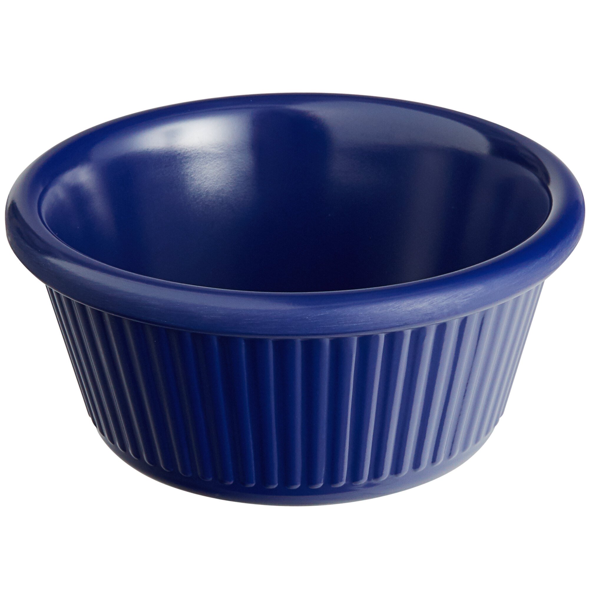 Acopa 6 oz. Blue Fluted Melamine Ramekin 12/Case