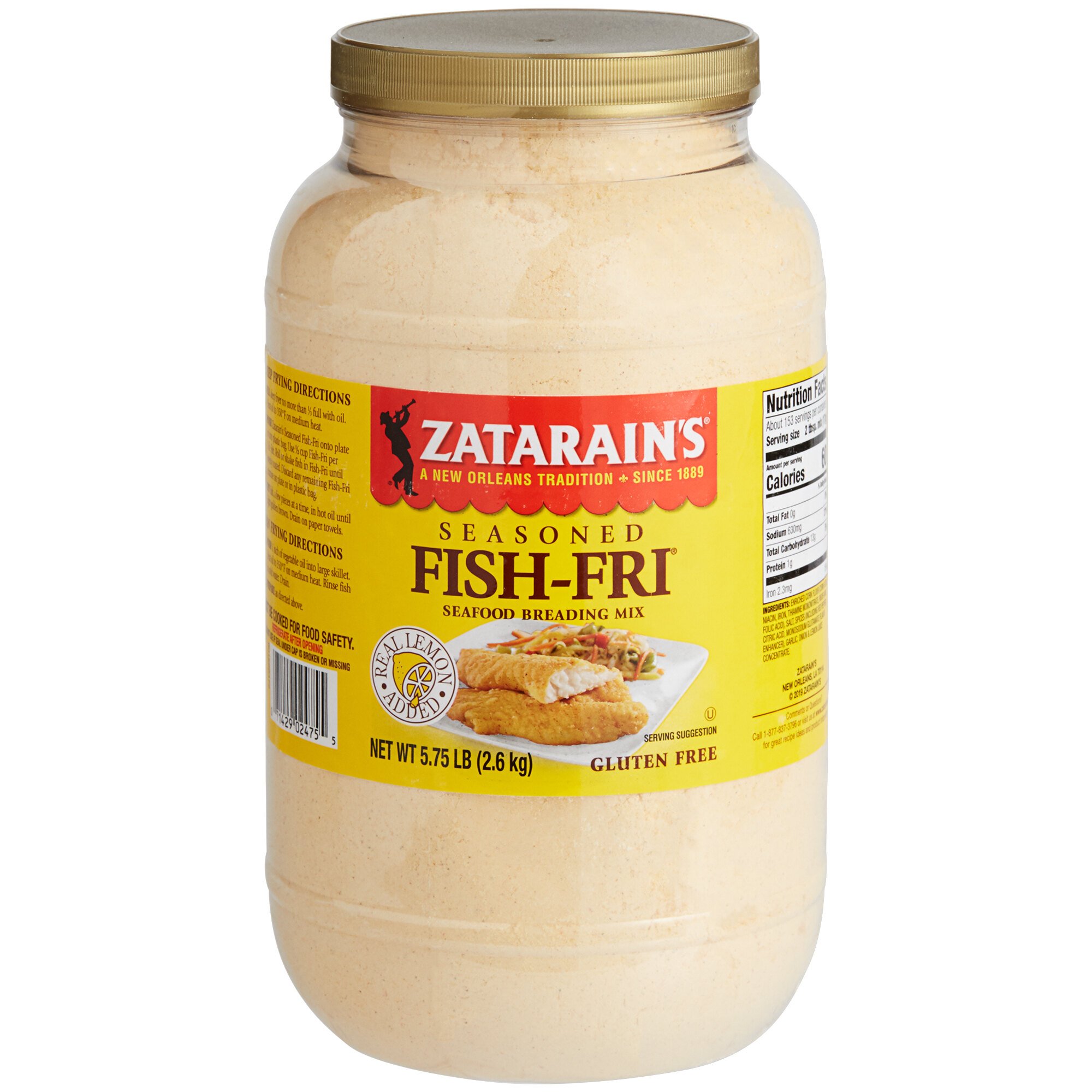 Zatarain's Seasoned Fish Fri Breading - 5.75 Lb. Mix